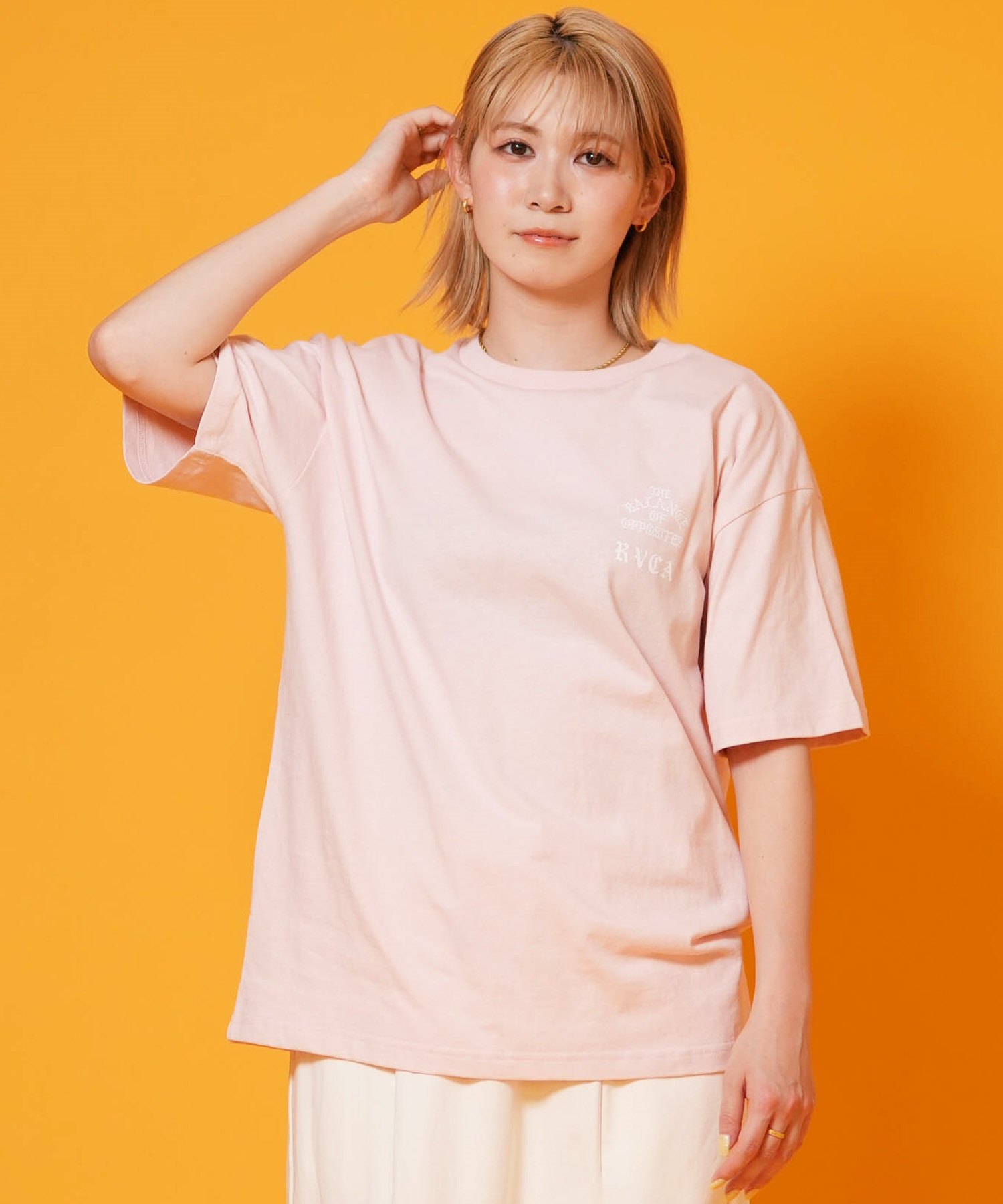 RVCA ルーカ 半袖 Tシャツ レディース バックプリント DAISY VA BOX LOGO LOOSE FIT SS TEE BG043203(BLK-S)