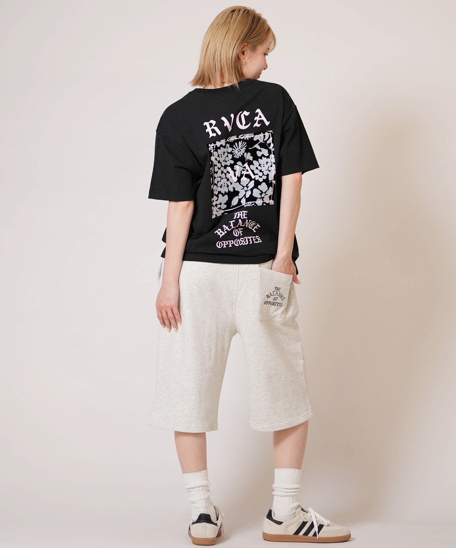 RVCA ルーカ 半袖 Tシャツ レディース バックプリント DAISY VA BOX LOGO LOOSE FIT SS TEE BG043203(BLK-S)