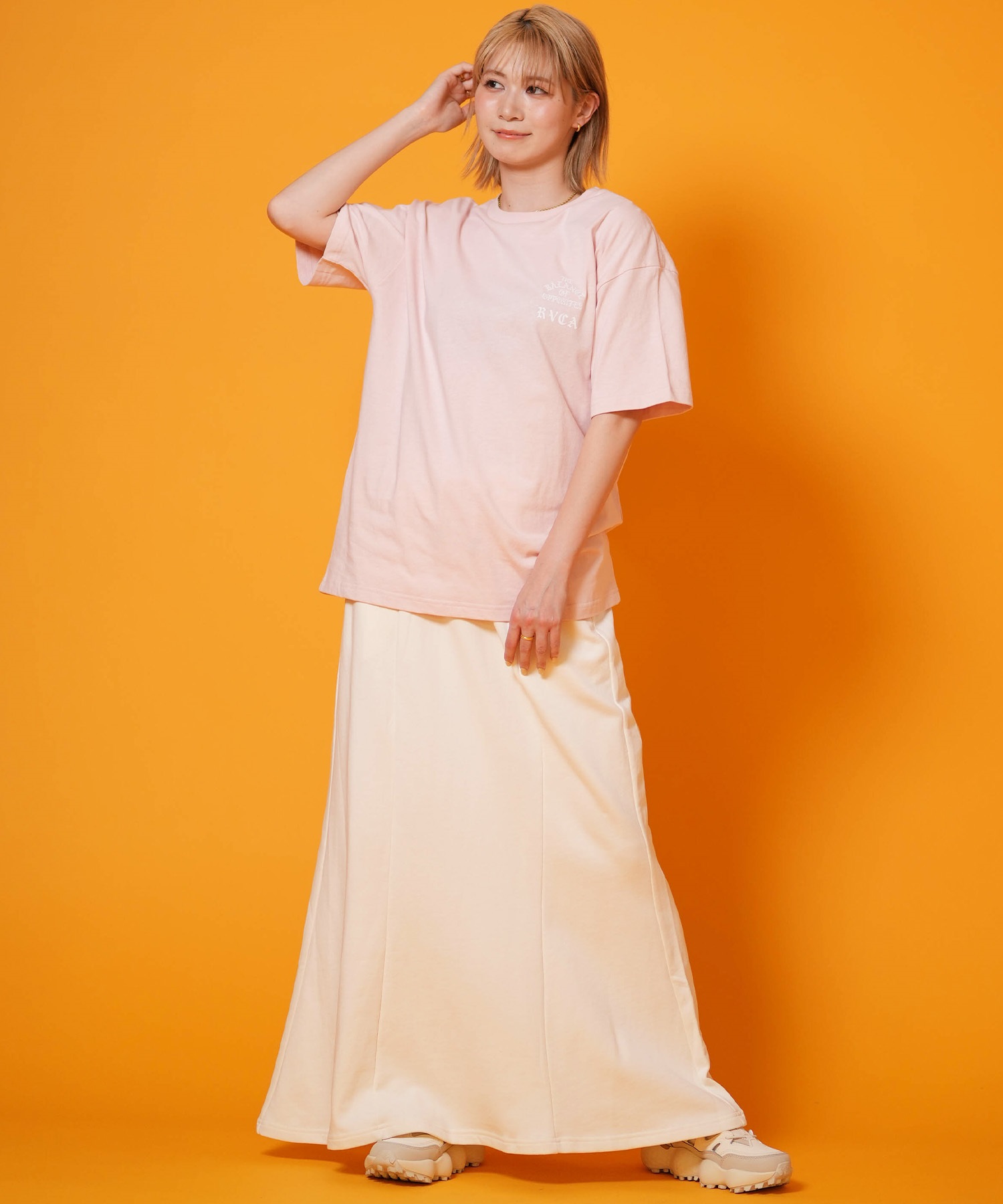 RVCA ルーカ 半袖 Tシャツ レディース バックプリント DAISY VA BOX LOGO LOOSE FIT SS TEE BG043203(BLK-S)