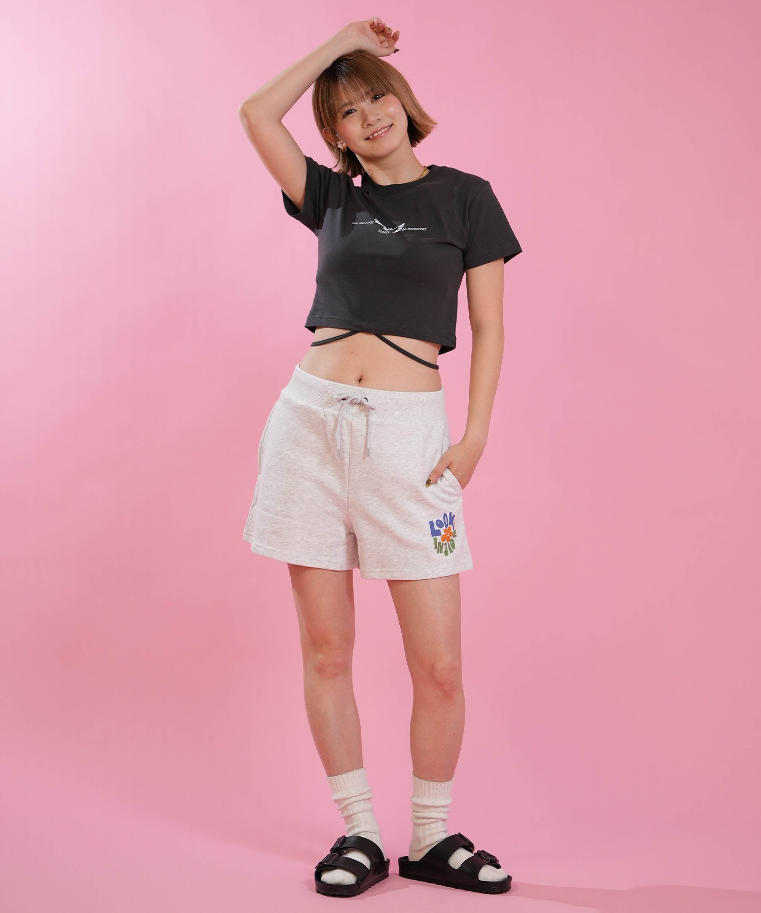 RVCA ルーカ 半袖 Tシャツ レディース クロップド丈 ショート丈 BIRD