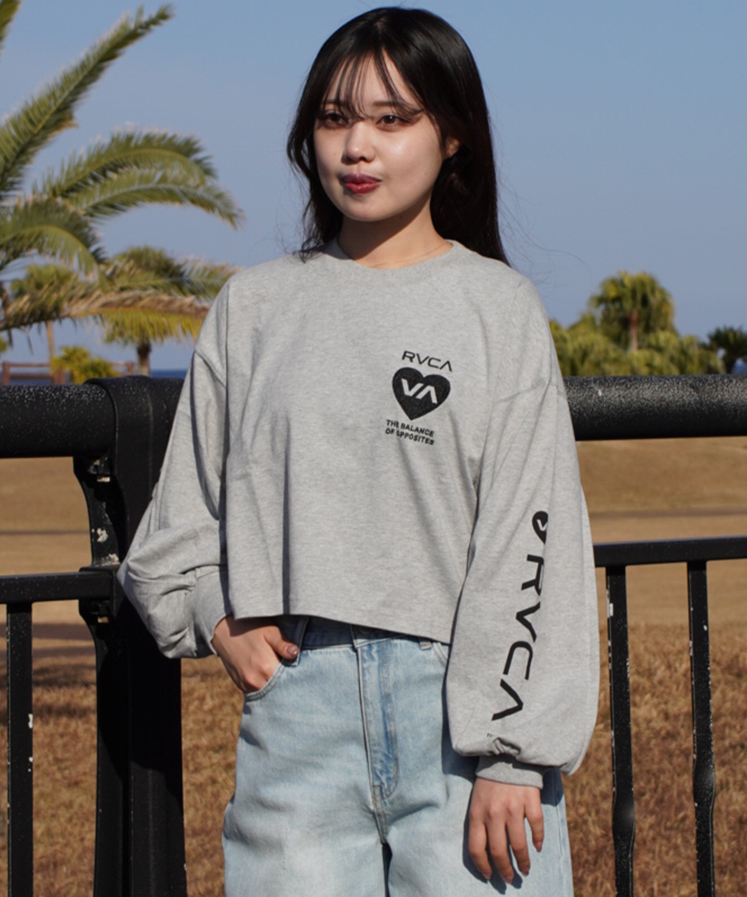 RVCA ルーカ 長袖 Tシャツ ロンT レディース HYKE CROPPED LONG TEE