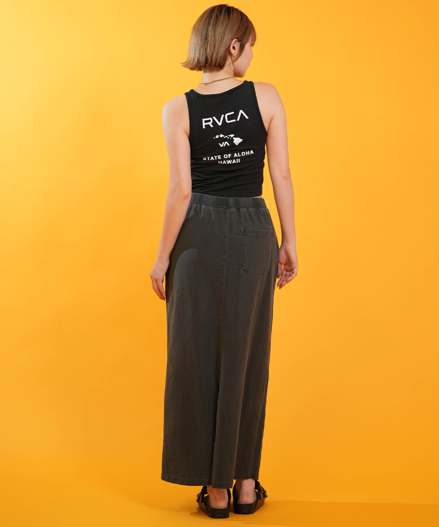 RVCA ルーカ タンクトップ レディース クロップド丈 ショート丈 バック