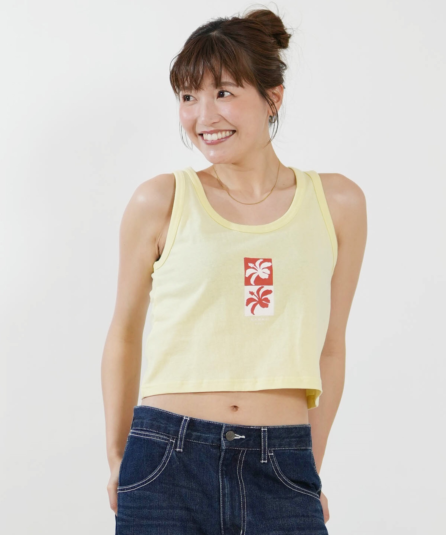 RVCA ルーカ タンクトップ レディース クロップド丈 ショート丈 FLOWER