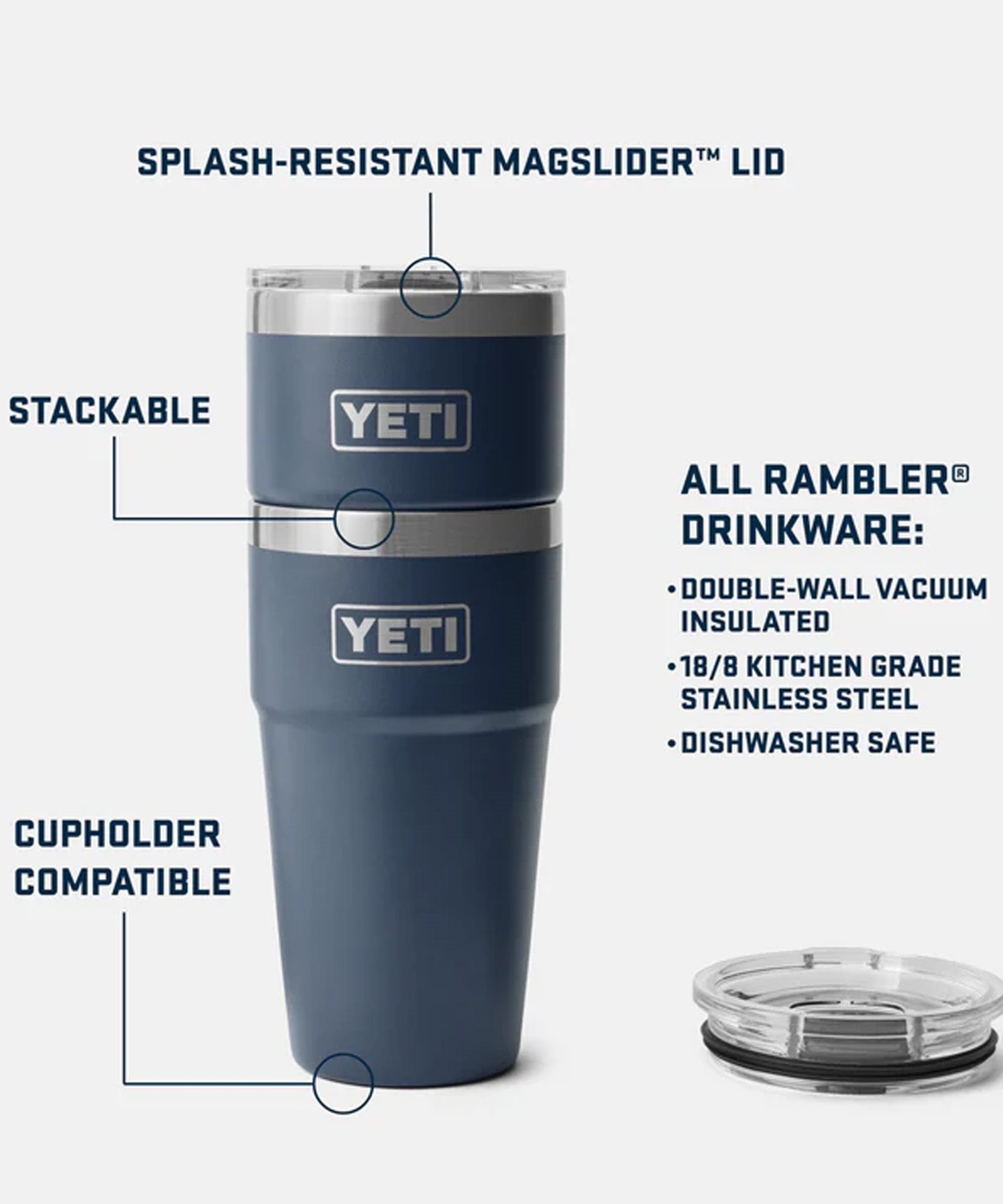 YETI イエティ タンブラー 保温 保冷 ランブラー スタッカブルカップ