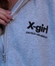 X-GIRL エックスガール ジップアップ パーカー レディース バックロゴ 裏毛 105254012027 ムラサキスポーツ限定(BLACK-S)