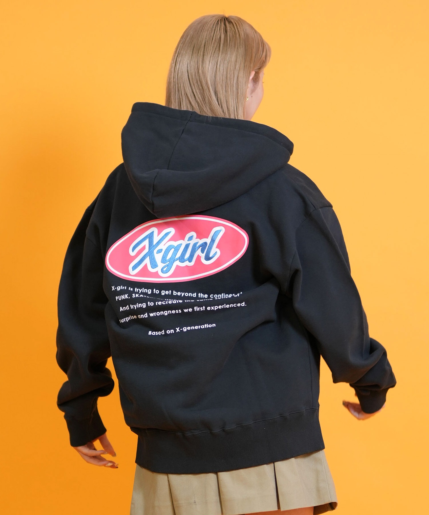 XGirlパーカー X-girl（エックスガール） X-gir パーカー FACE BOX PATCH ZIP UP