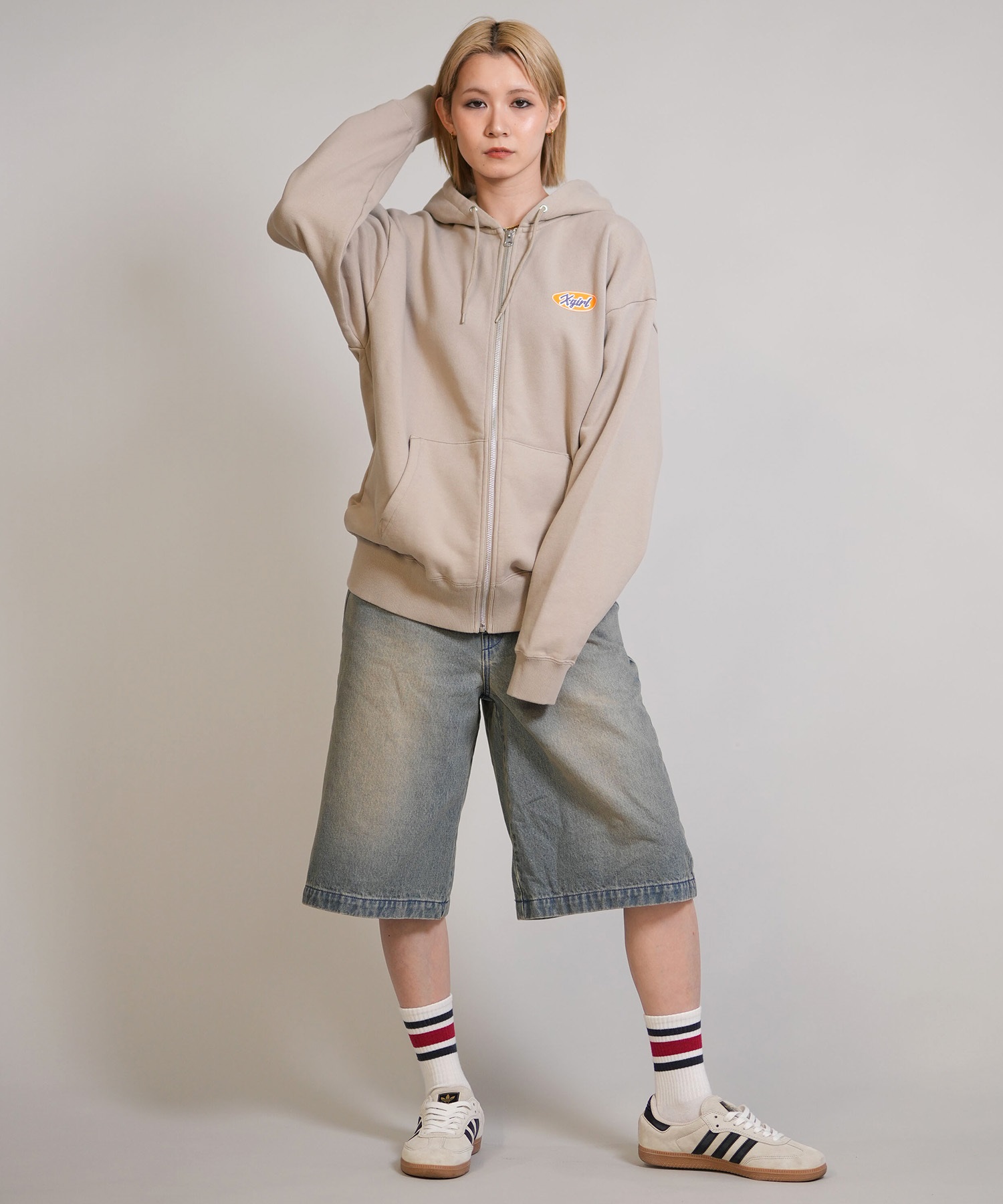 バックプリント エックスガール セットアップ パーカー X-GIRL
