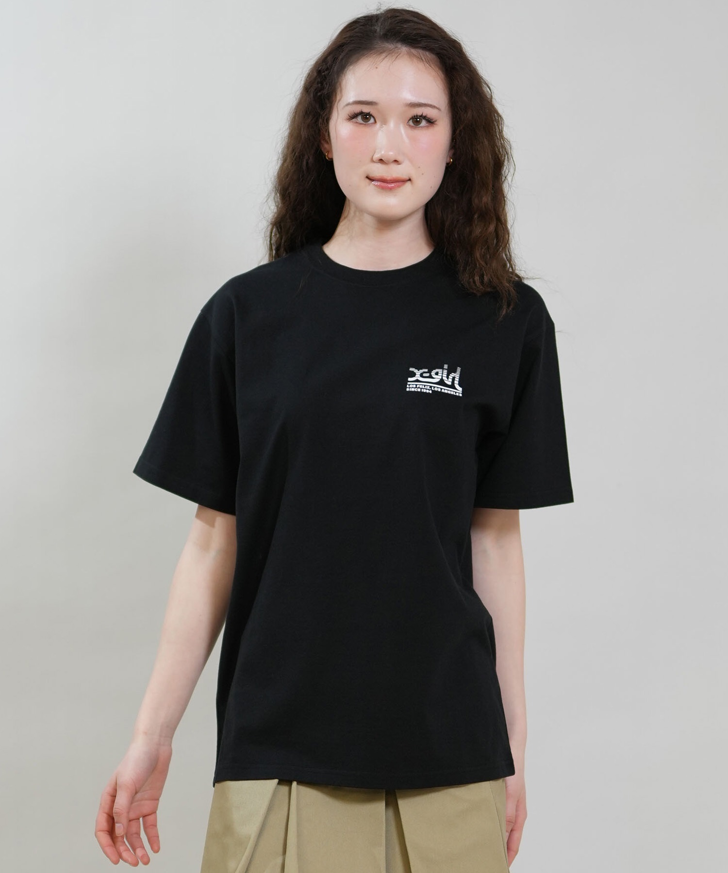 更にお値下げ☆LOHENフォルムバックデザインTシャツ/LH22SS-CU012 X-GIRL エックスガール 半袖 Tシャツ レディース バックプリント