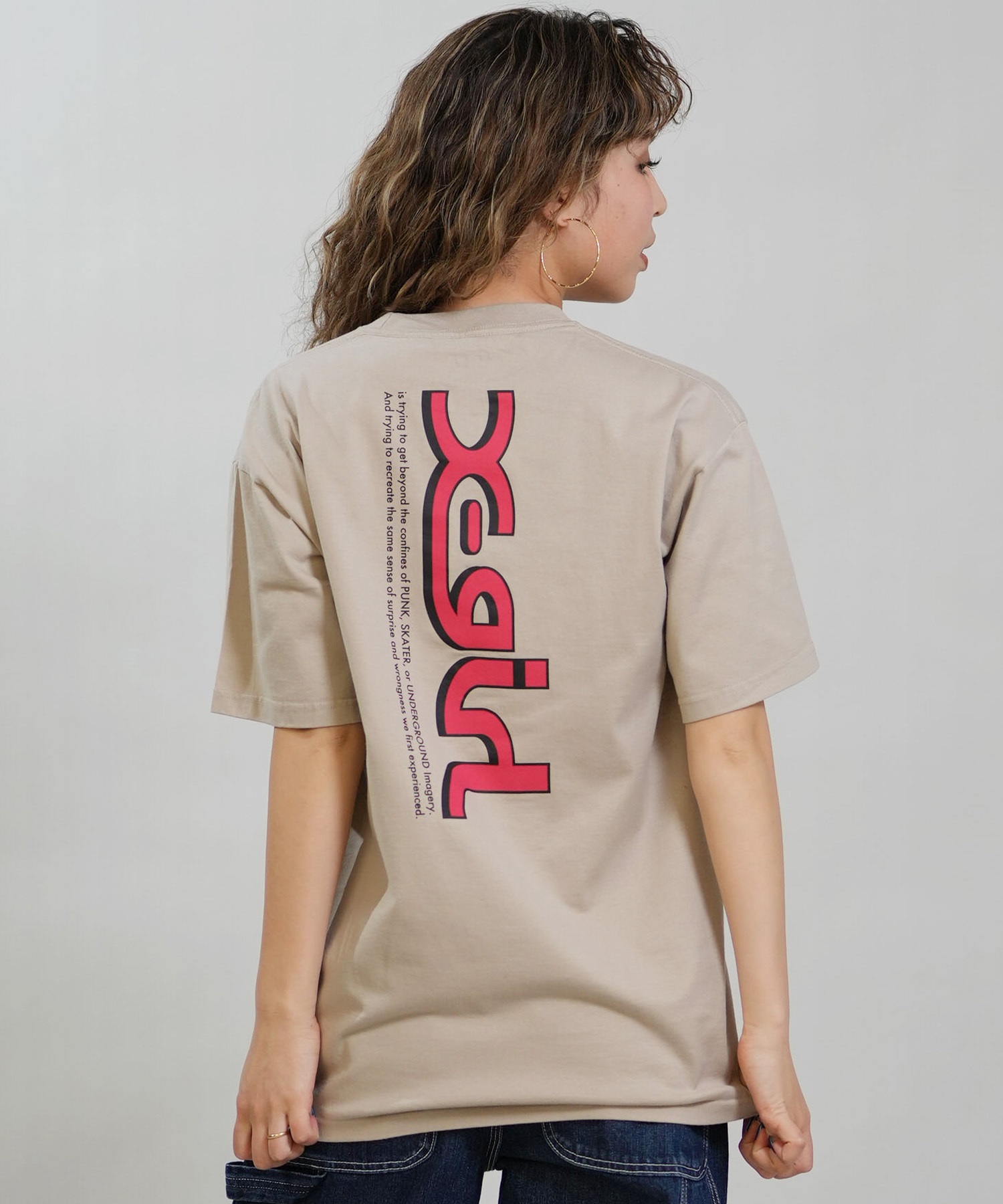 X-GIRL エックスガール 半袖 Tシャツ レディース バックプリント