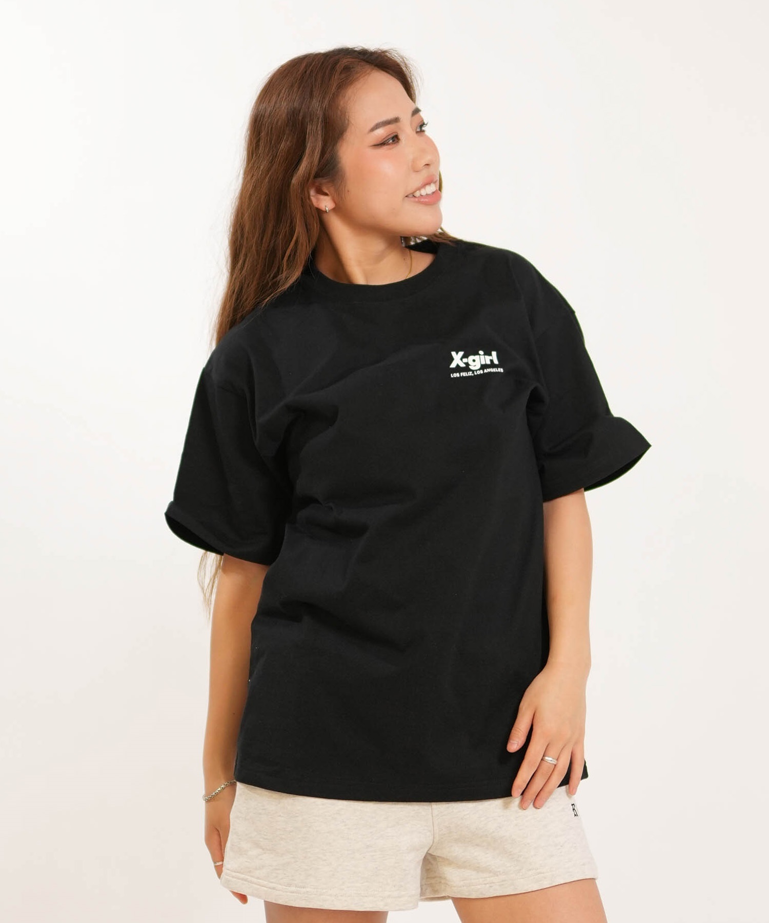 X-GIRL エックスガール 半袖 Tシャツ レディース バックプリント