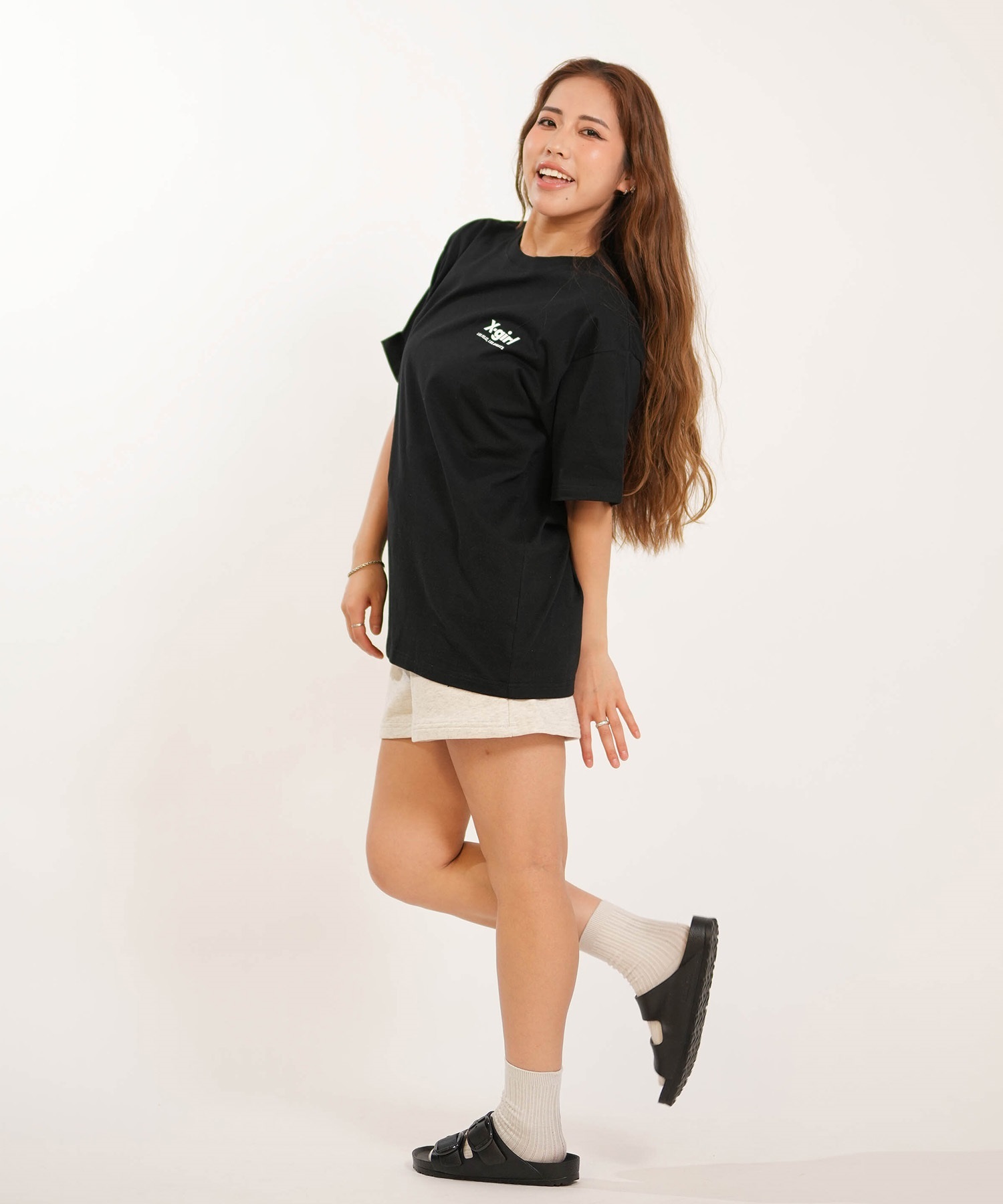 X-GIRL エックスガール 半袖 Tシャツ レディース バックプリント
