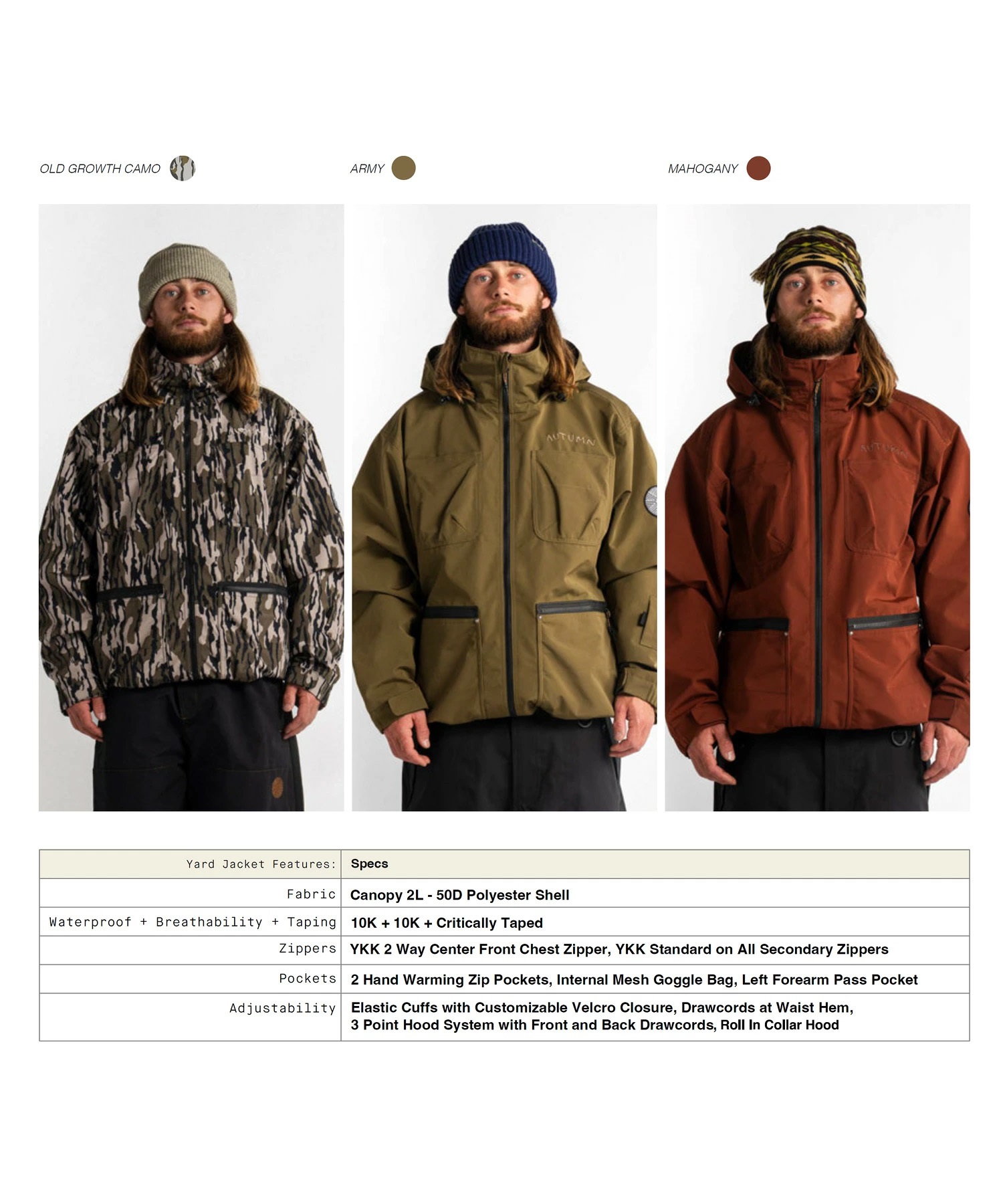 AUTUMN オータム ヤードジャケット YARD JACKET スノーボード ウェア