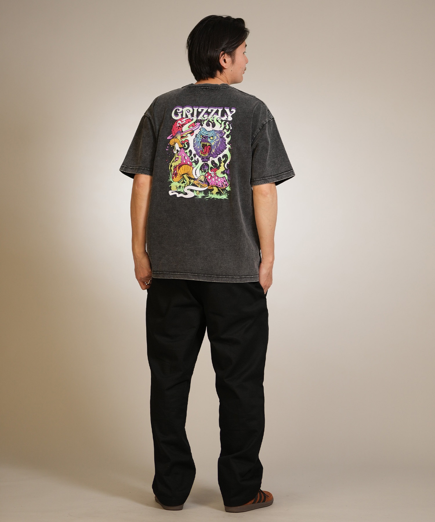 GRIZZLY グリズリー 半袖 Tシャツ メンズ バックプリント WILD