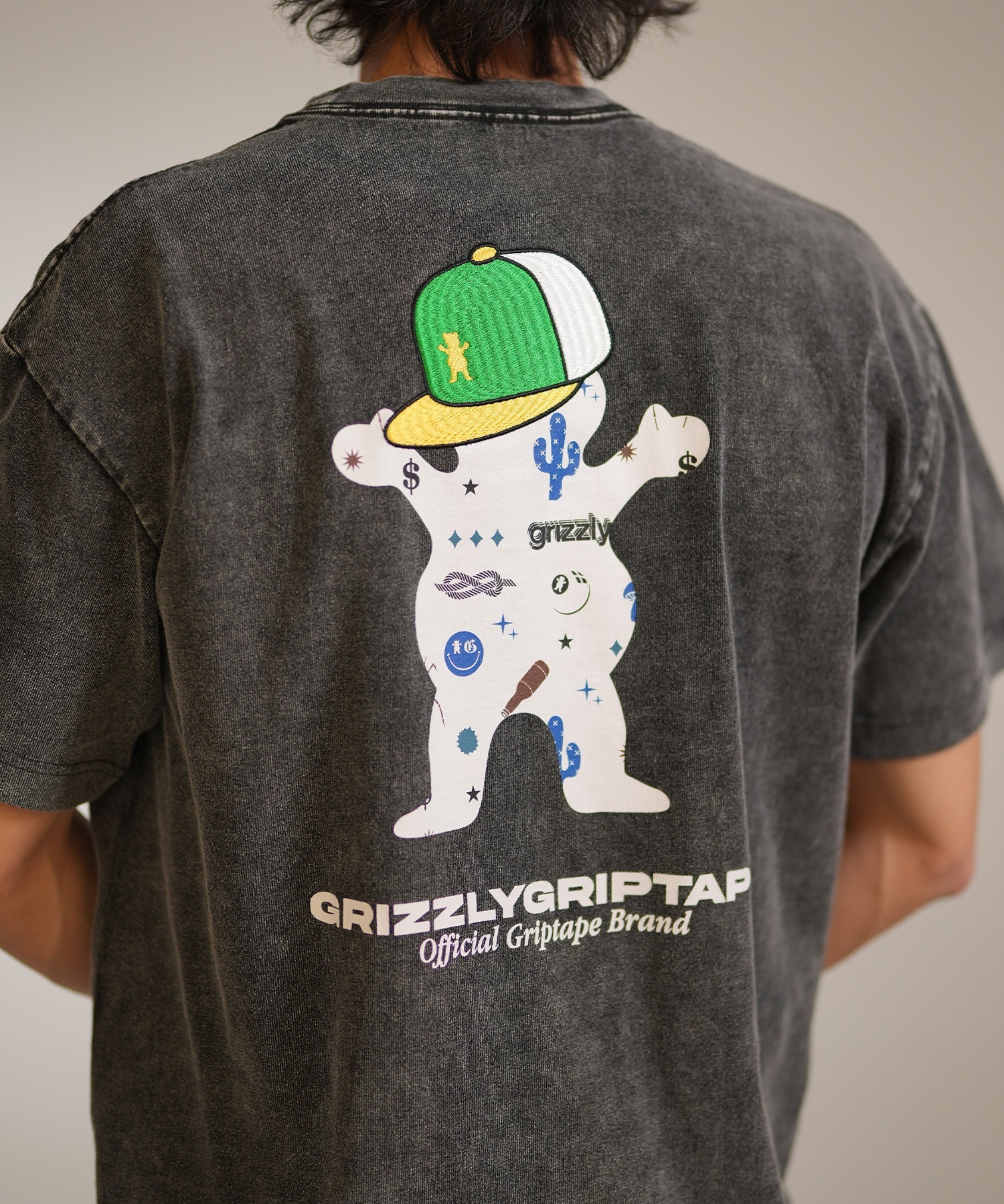 GRIZZLY グリズリー 半袖 Tシャツ メンズ バックプリント STREET STYLE