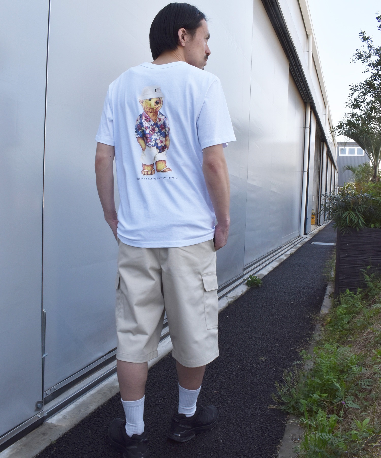 GRIZZLY グリズリー 半袖 Tシャツ メンズ バックプリント HOLIADAY
