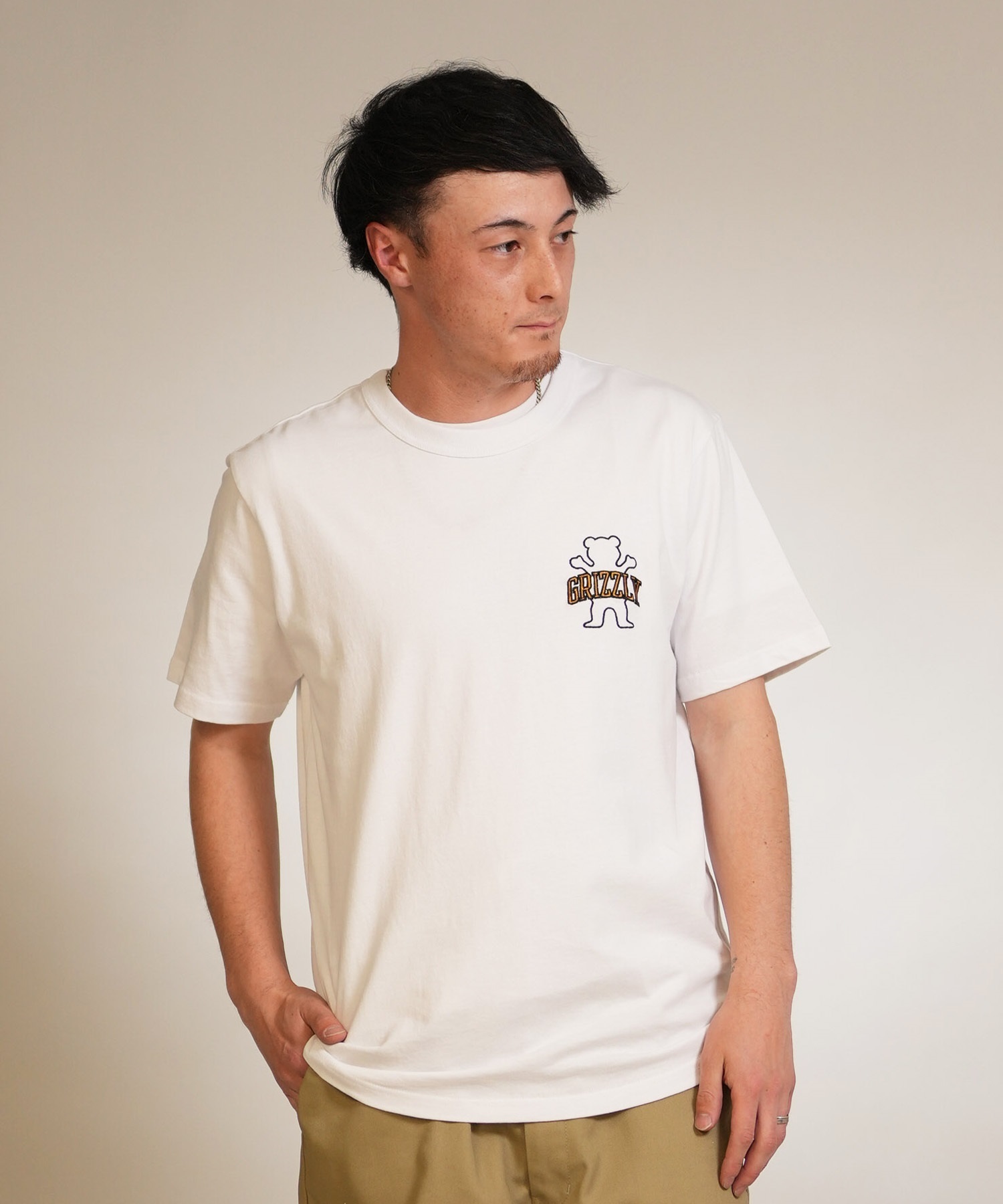 GRIZZLY グリズリー 半袖 Tシャツ メンズ シンプル ICONIC BEAR SST