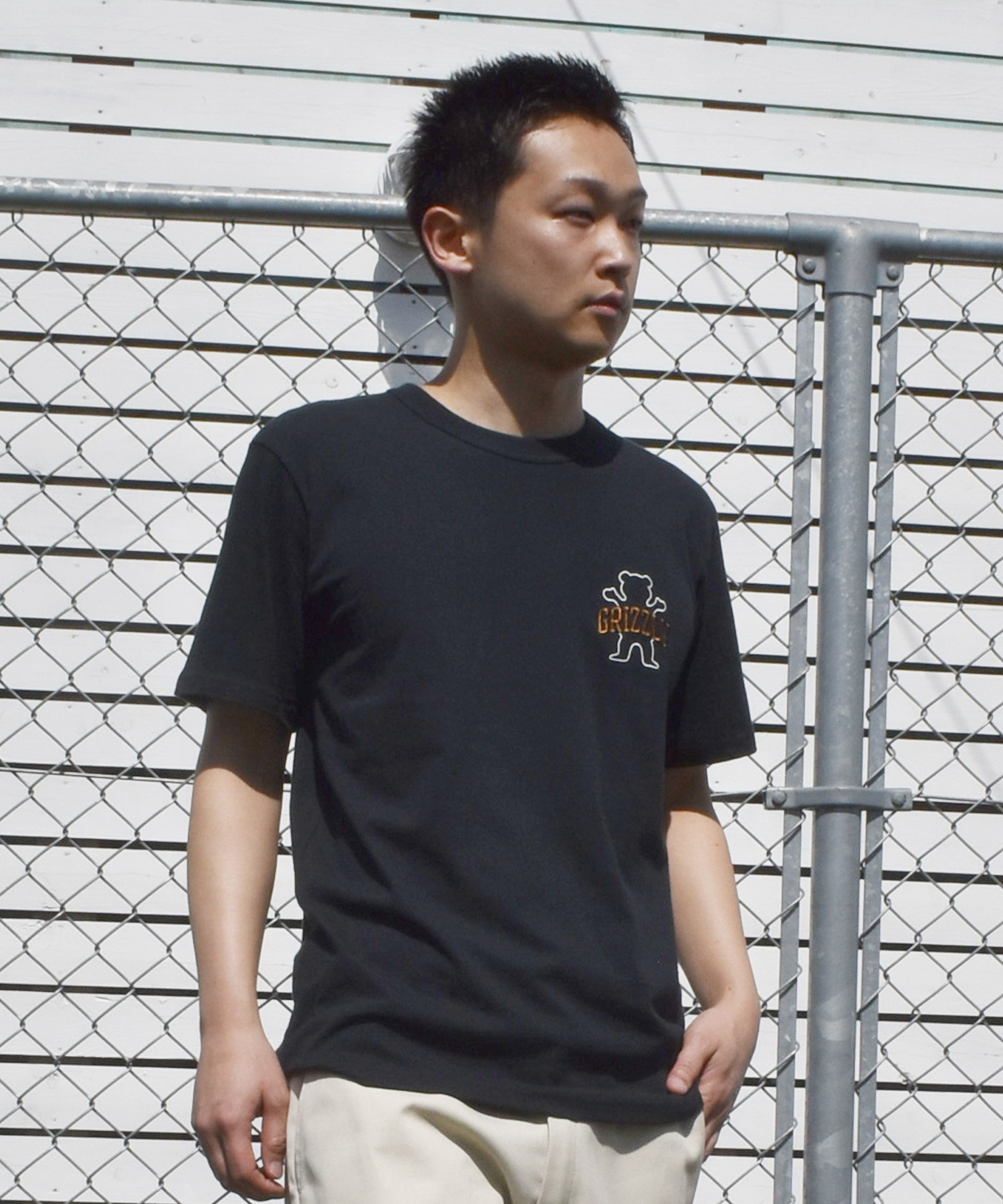 GRIZZLY グリズリー 半袖 Tシャツ メンズ シンプル ICONIC BEAR SST