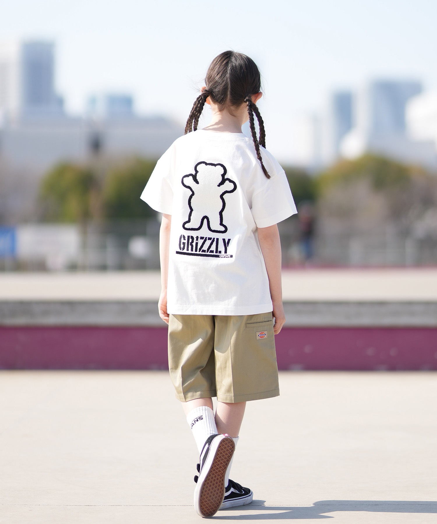 GRIZZLY グリズリー 半袖 Tシャツ キッズ ジュニア 子供 バック