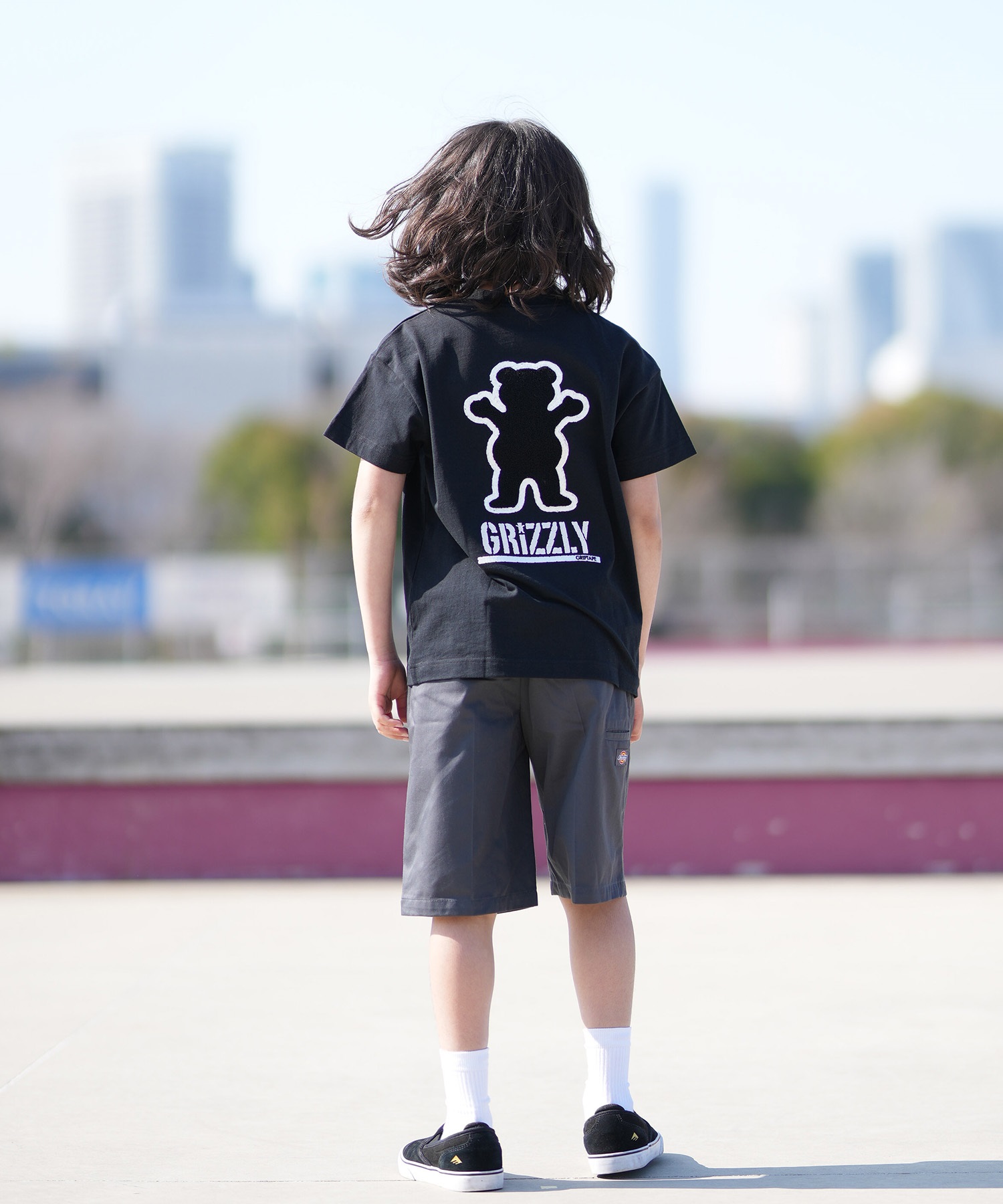 GRIZZLY グリズリー 半袖 Tシャツ キッズ ジュニア 子供 バック