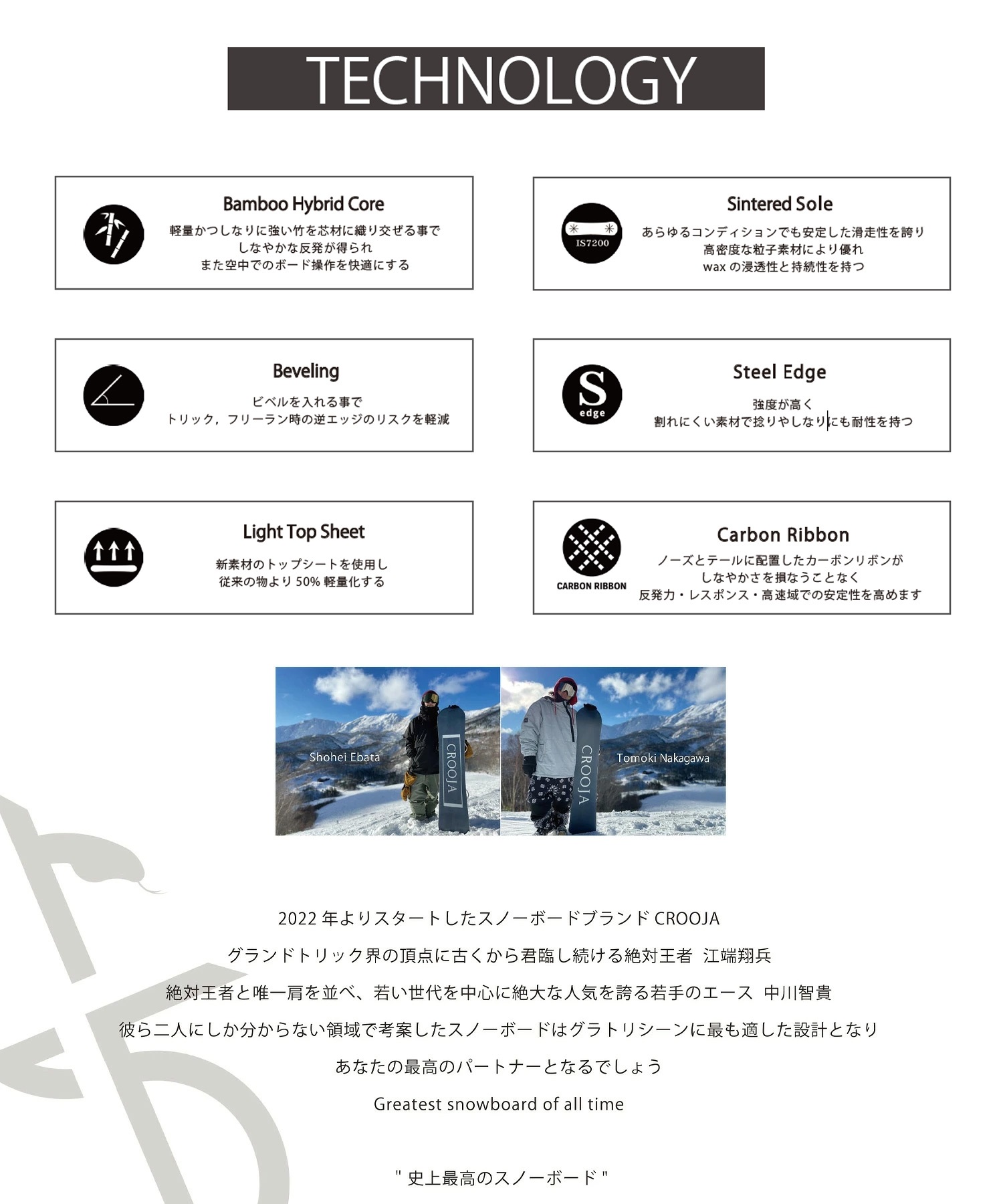 CROOJA クロージャ ローカスト LOCUST スノーボード 板 グラトリ
