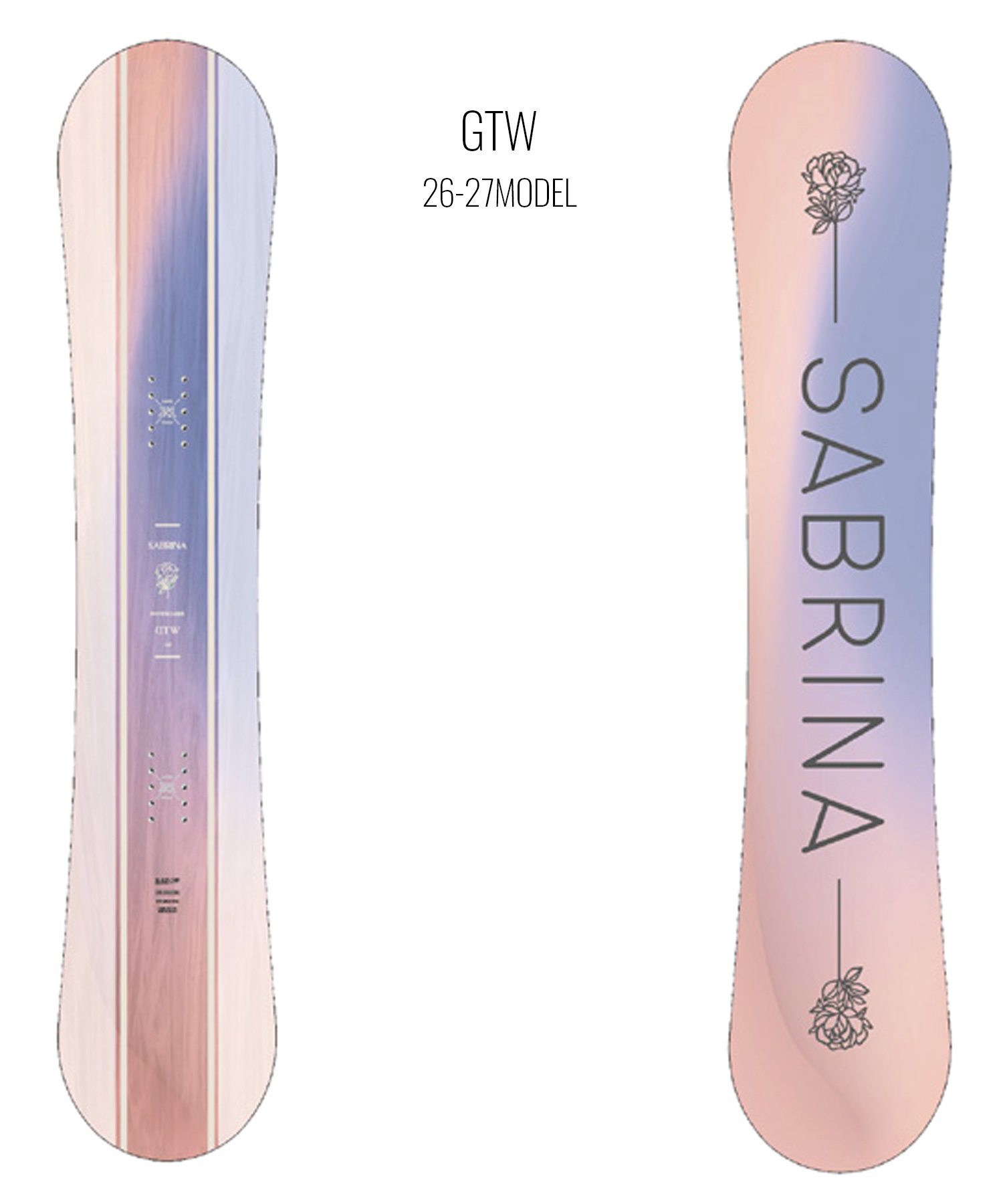 サブリナ GTW143cm ユニオンM サイズ セット販売　グラトリ SABRINA サブリナ ジーティーダブリュ GTW スノーボード 板 グラトリ