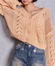 GYDA ジェイダ カーディガン レディース クロップド丈 ショート丈 2WAYメッシュブリーチニットトップス 72622602201(BLK-FREE)