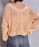 GYDA ジェイダ カーディガン レディース クロップド丈 ショート丈 2WAYメッシュブリーチニットトップス 72622602201(BLK-FREE)