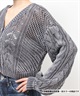 GYDA ジェイダ カーディガン レディース クロップド丈 ショート丈 2WAYメッシュブリーチニットトップス 72622602201(BLK-FREE)