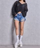 GYDA ジェイダ カーディガン レディース クロップド丈 ショート丈 2WAYメッシュブリーチニットトップス 72622602201(BLK-FREE)