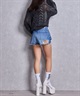 GYDA ジェイダ カーディガン レディース クロップド丈 ショート丈 2WAYメッシュブリーチニットトップス 72622602201(BLK-FREE)