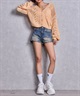 GYDA ジェイダ カーディガン レディース クロップド丈 ショート丈 2WAYメッシュブリーチニットトップス 72622602201(BLK-FREE)