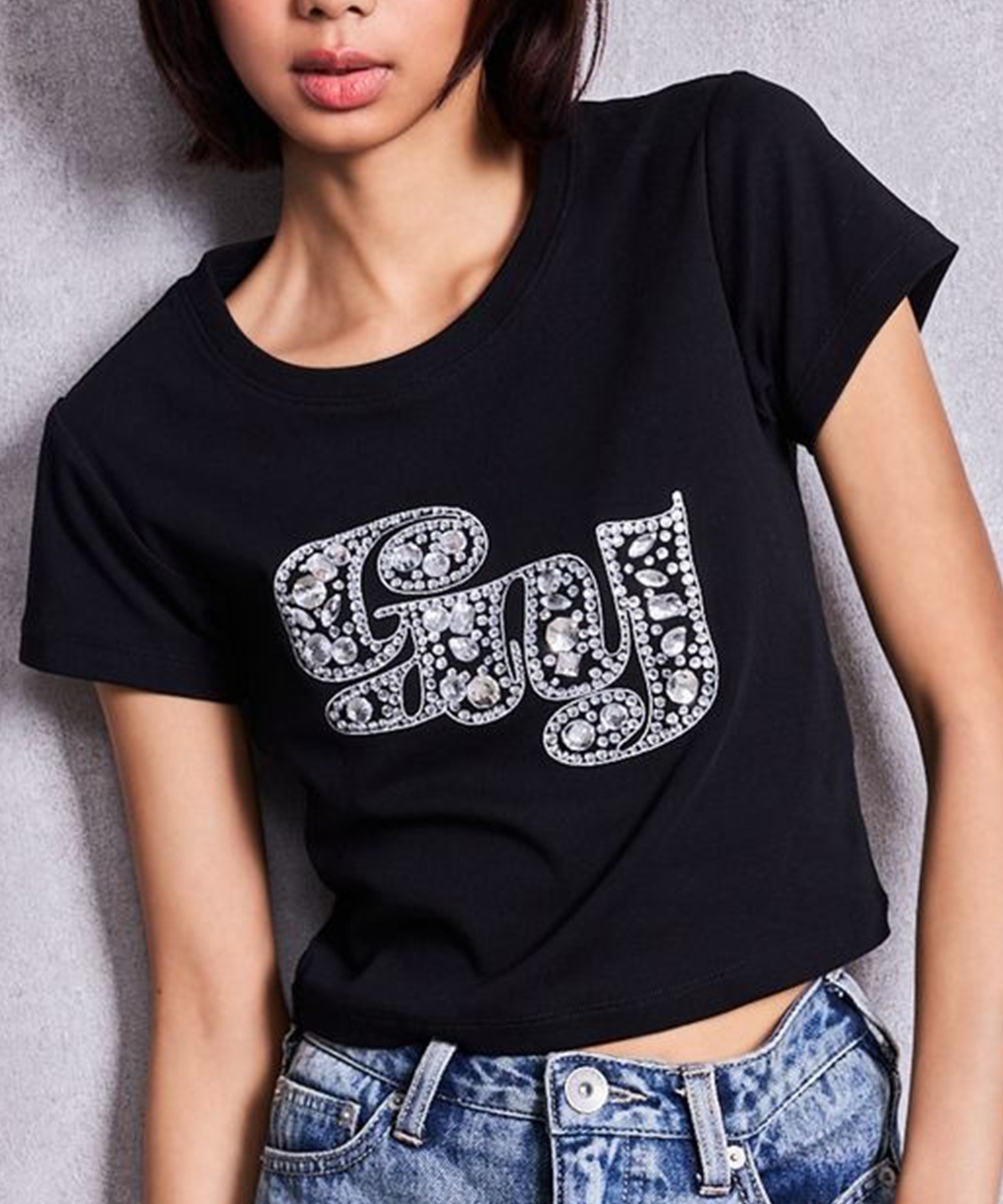 GYDA ジェイダ 半袖 Tシャツ レディース クロップド丈 ショート丈 gy