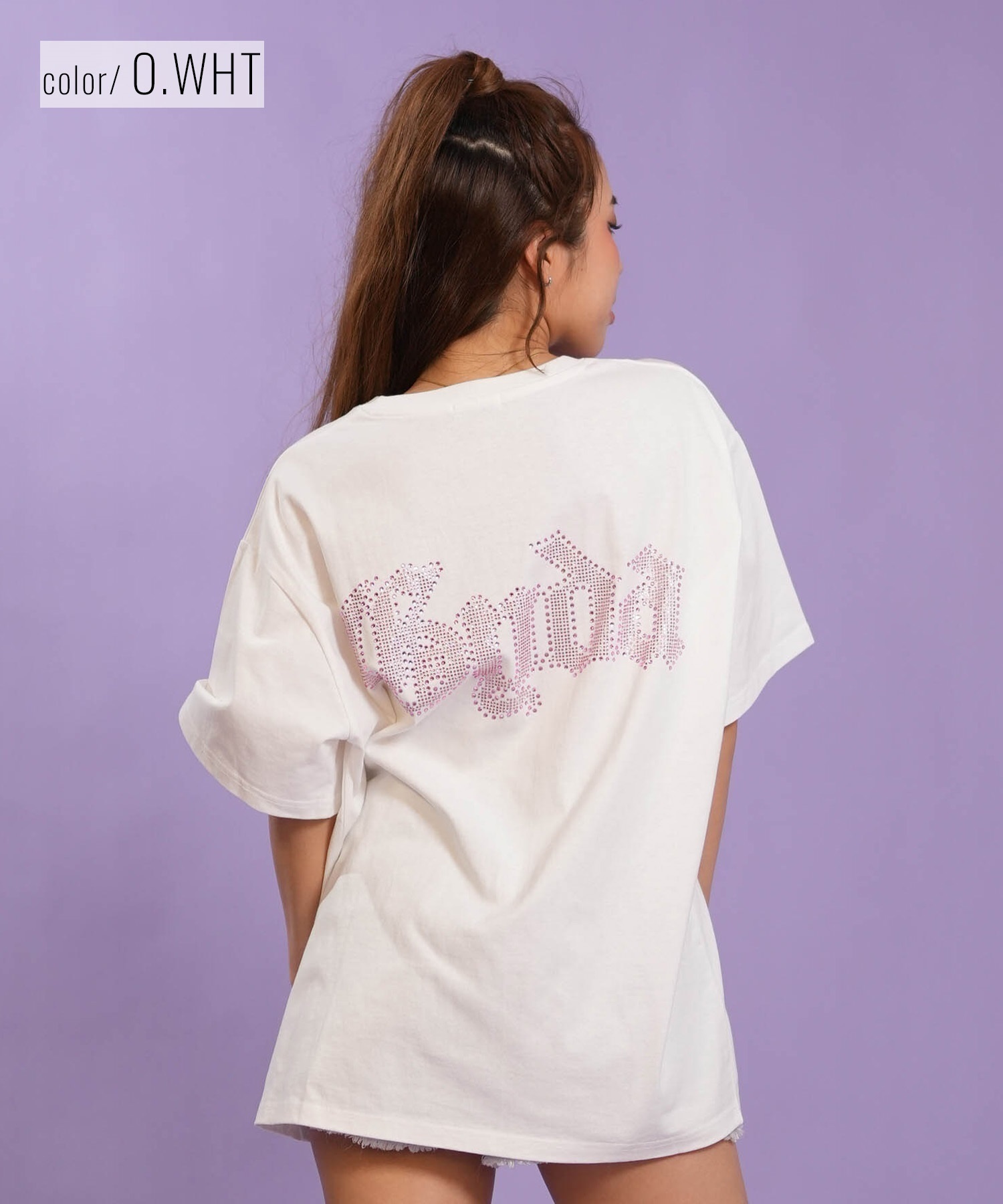 ☆値下済☆ LGB ピンク Tシャツ DESIRE 蜘蛛の巣 シルエット GYDA ジェイダ 半袖 Tシャツ レディース オーバーサイズ GD BACK GYDA