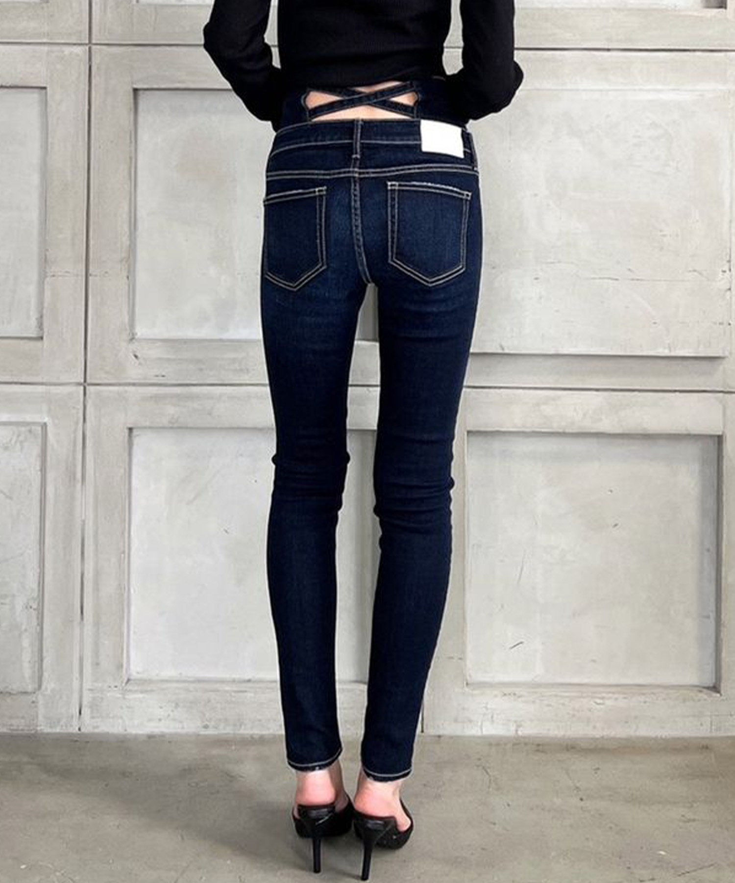 GYDA スキニー Lサイズ GYDA ジェイダ ロングパンツ レディース デニム パンツ Gパン ウエスト
