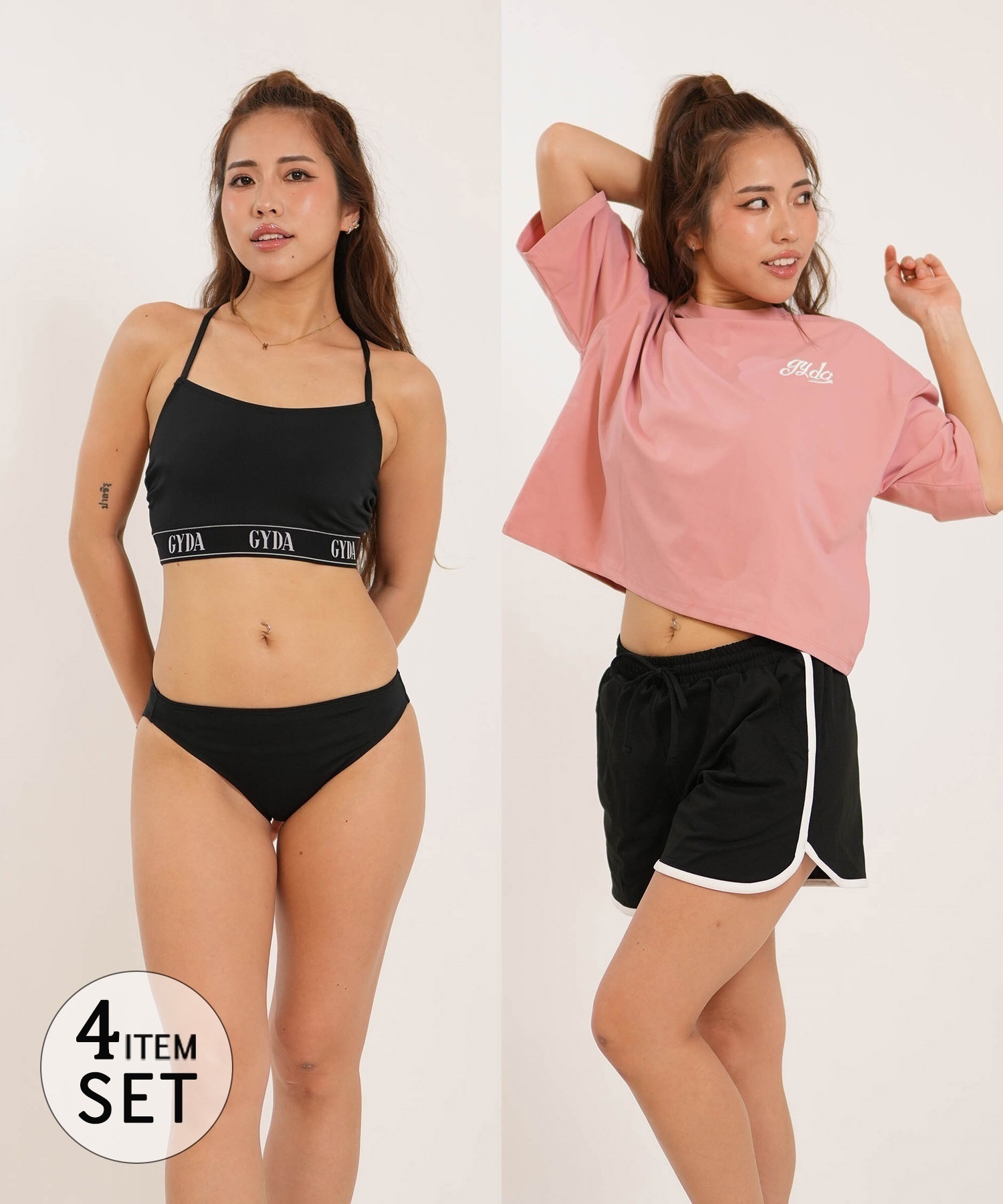 GYDA ジェイダ 水着 4点セット ビキニ レディース ラッシュTシャツ