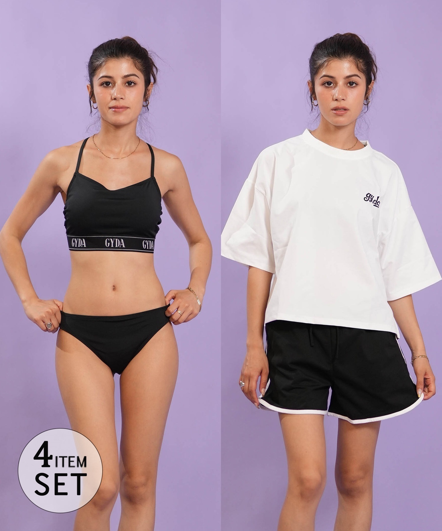 GYDA ジェイダ 水着 4点セット ビキニ レディース ラッシュTシャツ