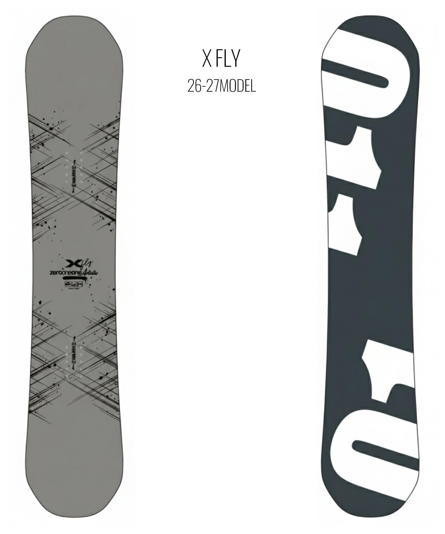 011Artistic ゼロワンワンアーティスティック エックスフライ X FLY スノーボード 板 グラトリ キャンバー 軽量 高反発 ユニセックス 26-27 早期購入(ONECOLOR-148cm)