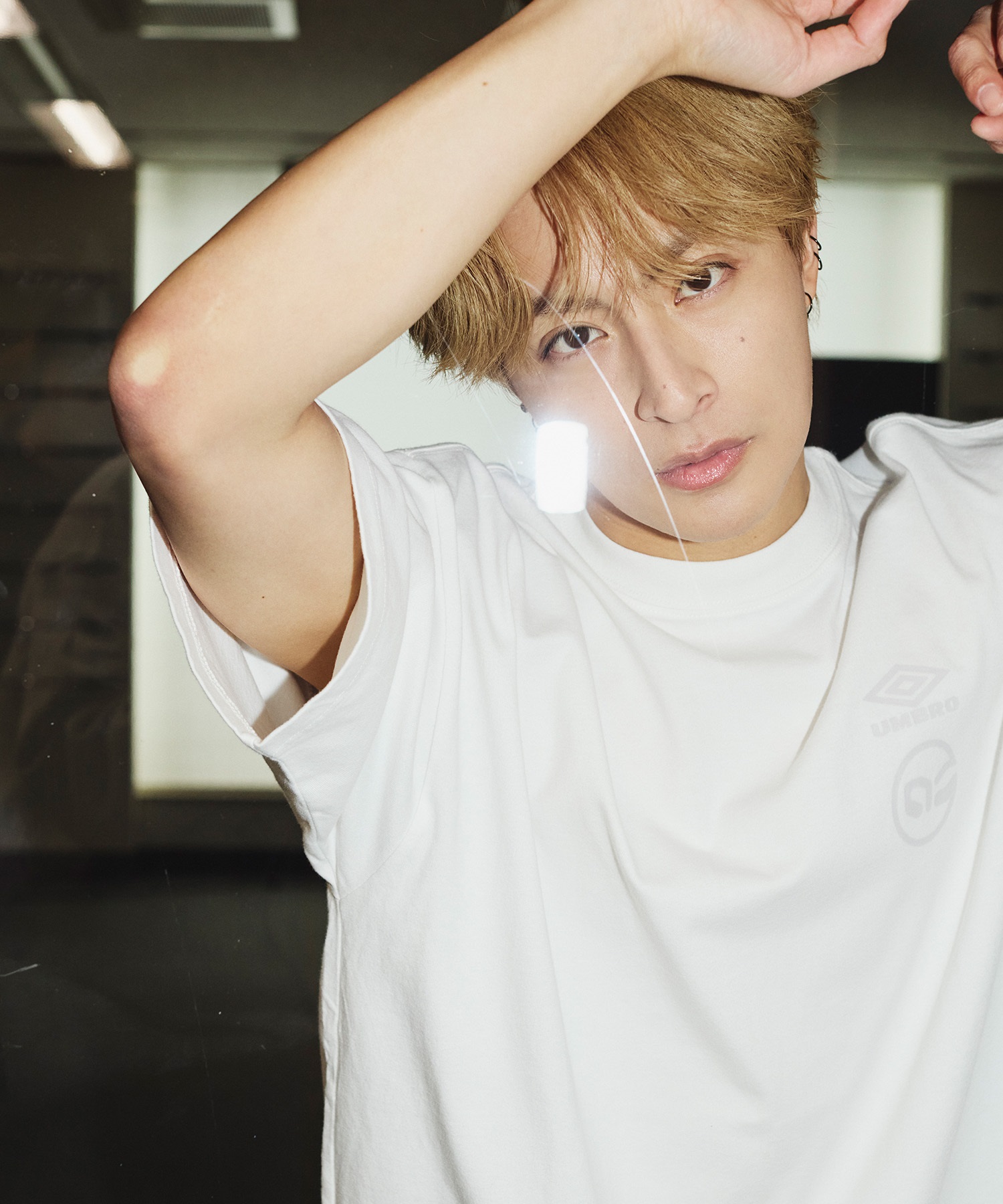 【予約商品 5月上旬より順次発送】UMBRO アンブロ × ALAN SHIRAHAMA 半袖 Tシャツ UM26SSAL-CS02(WHITE-M)