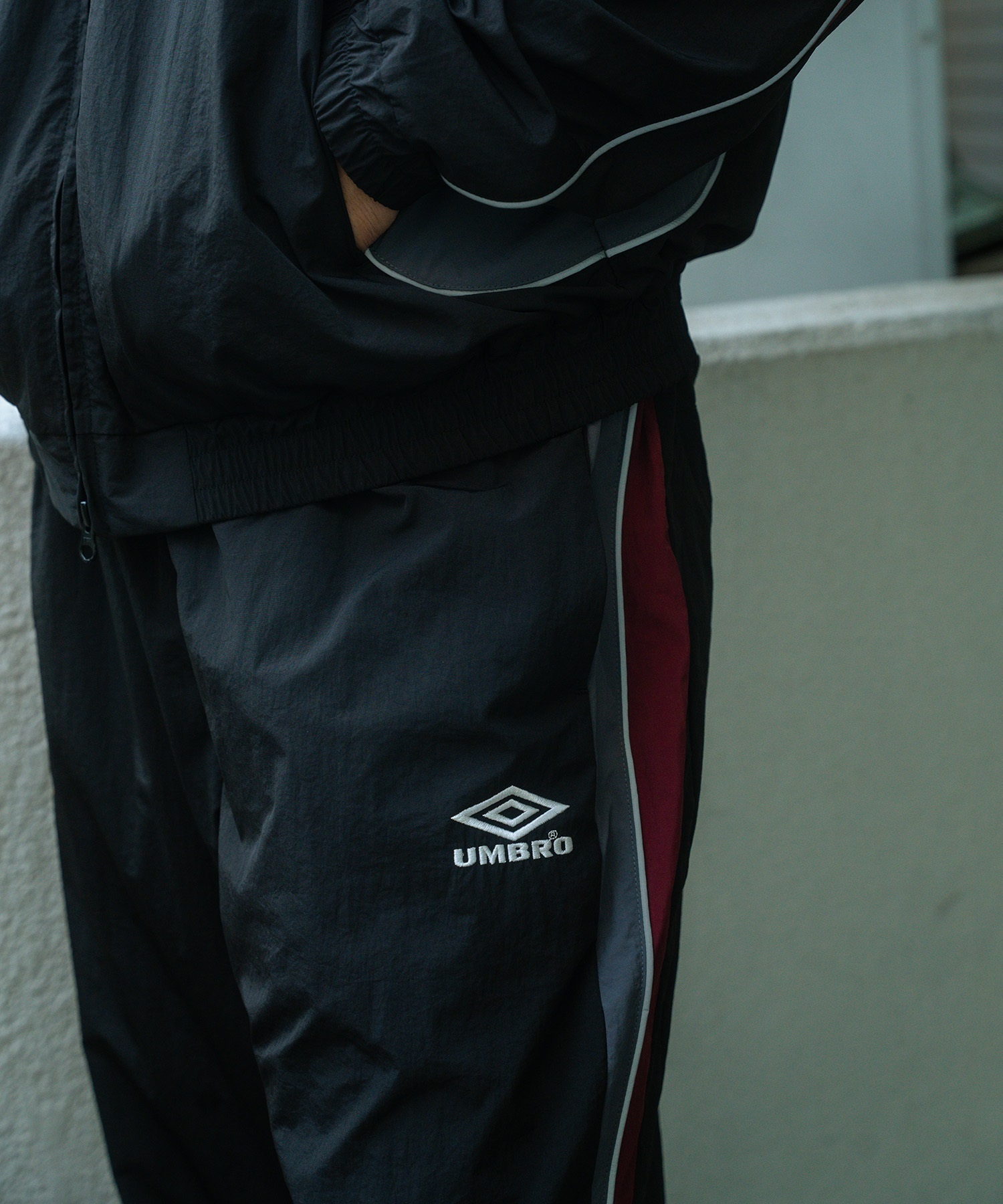 【予約販売】UMBRO アンブロ × TOY MACHINE トイマシーン コラボ トラックパンツ メンズ セットアップ対応 MD3726FWMSPT02 ムラサキスポーツ限定(BLACK-S)