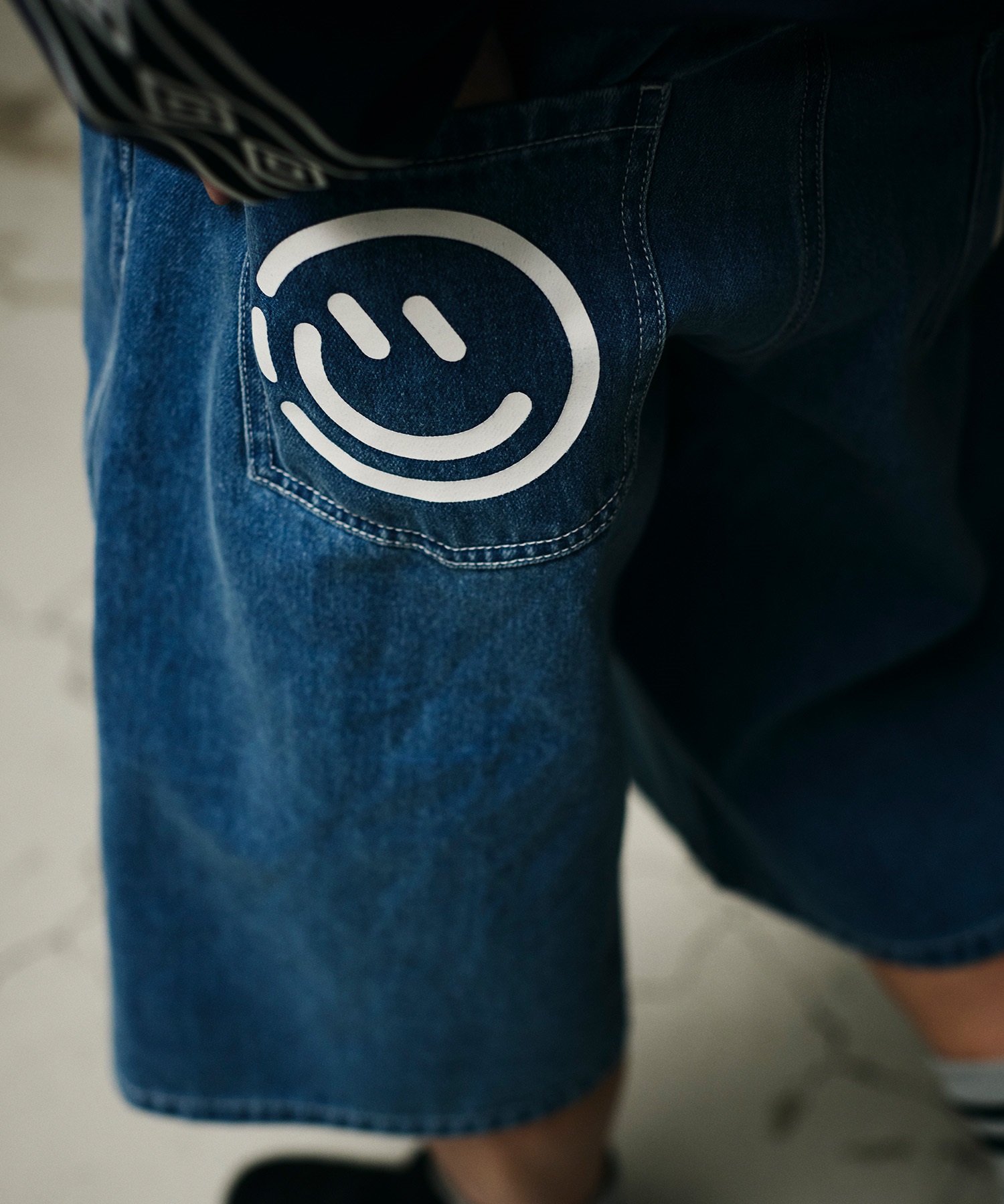 【予約商品 5月上旬より順次発送】UMBRO アンブロ × ALAN SHIRAHAMA デニムショーツ UM26SSAL-PT03(BLACK-M)