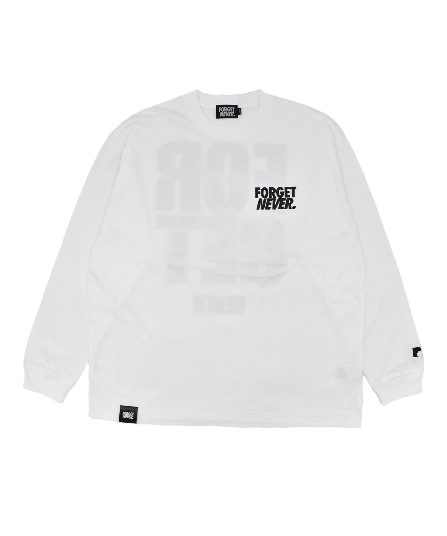 FORGET NEVER フォーゲットネバー 長袖 Tシャツ ロンT メンズ バックプリント 264OO1LT370FN(WHT-M)