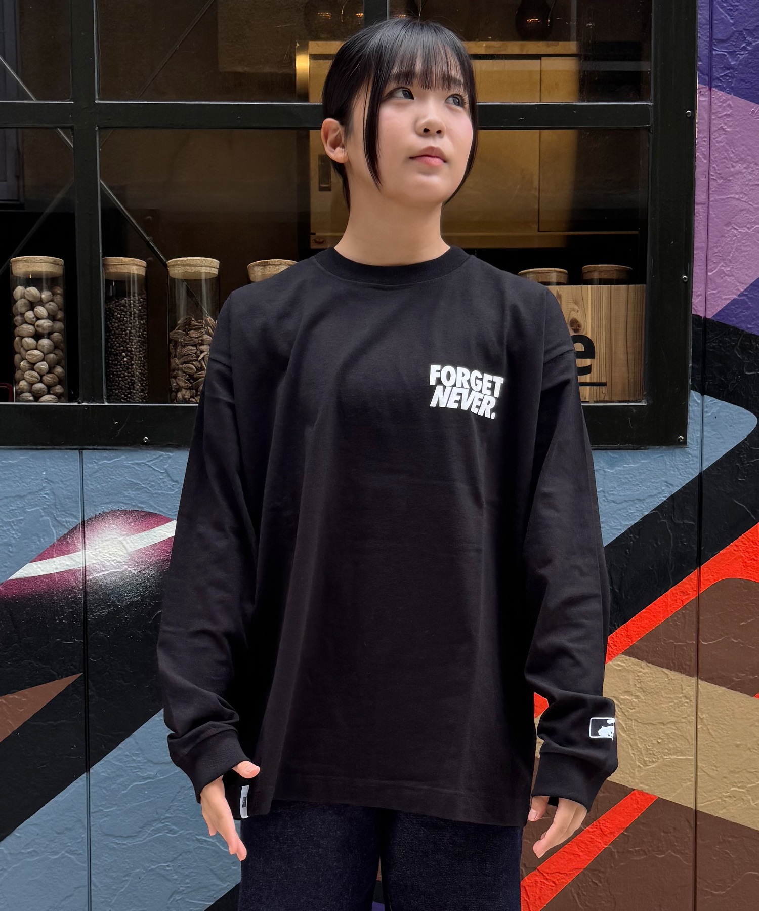 FORGET NEVER フォーゲットネバー 長袖 Tシャツ ロンT メンズ バック