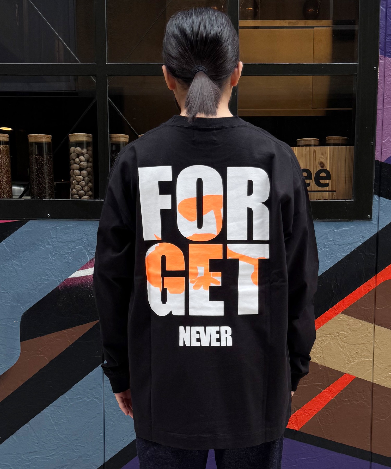 FORGET NEVER フォーゲットネバー 長袖 Tシャツ ロンT メンズ バック