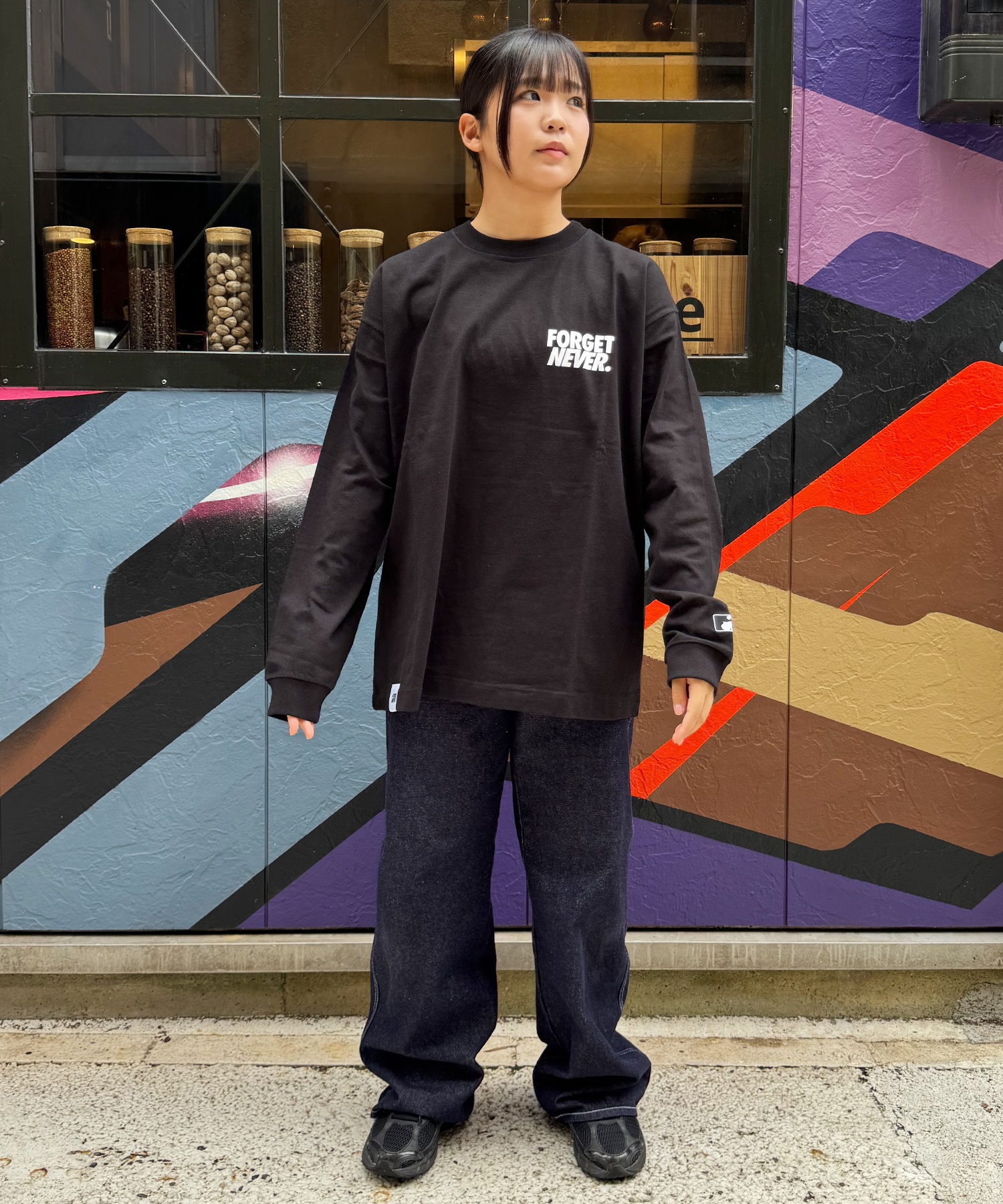 FORGET NEVER フォーゲットネバー 長袖 Tシャツ ロンT メンズ バック