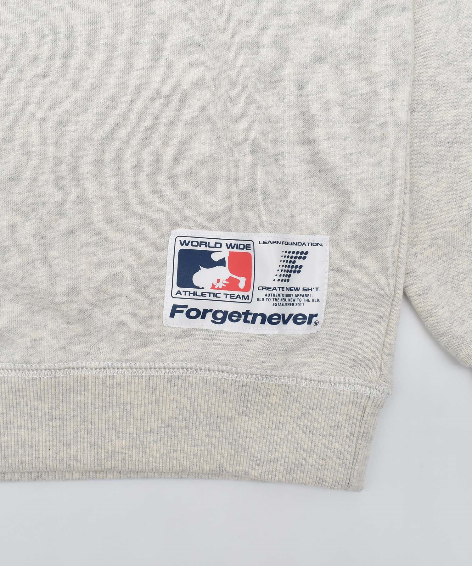 FORGET NEVER フォーゲットネバー トレーナー スウェット キッズ 子供 バックプリント 264OO3TR328FN(GRY-130cm)