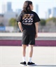 FORGET NEVER フォーゲットネバー 半袖 Tシャツ キッズ ジュニア 子供 グラフィックTシャツ 263OO3ST942FN ムラサキスポーツ限定(BLK-130cm)