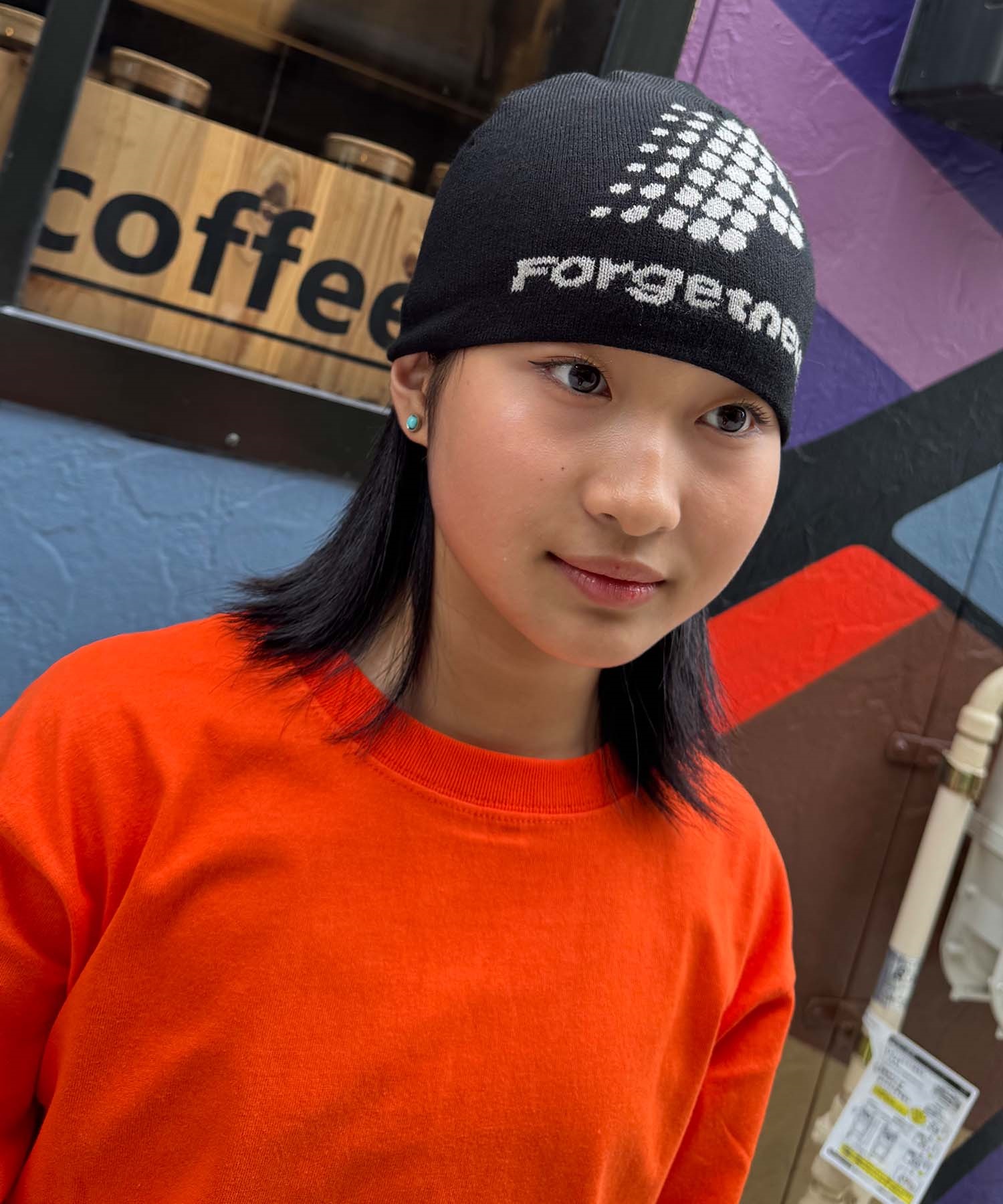 FORGET NEVER フォーゲットネバー ニット帽 ビーニー ニットキャップ キッズ 子供 264OO3HG023FN(BLK-FREE)