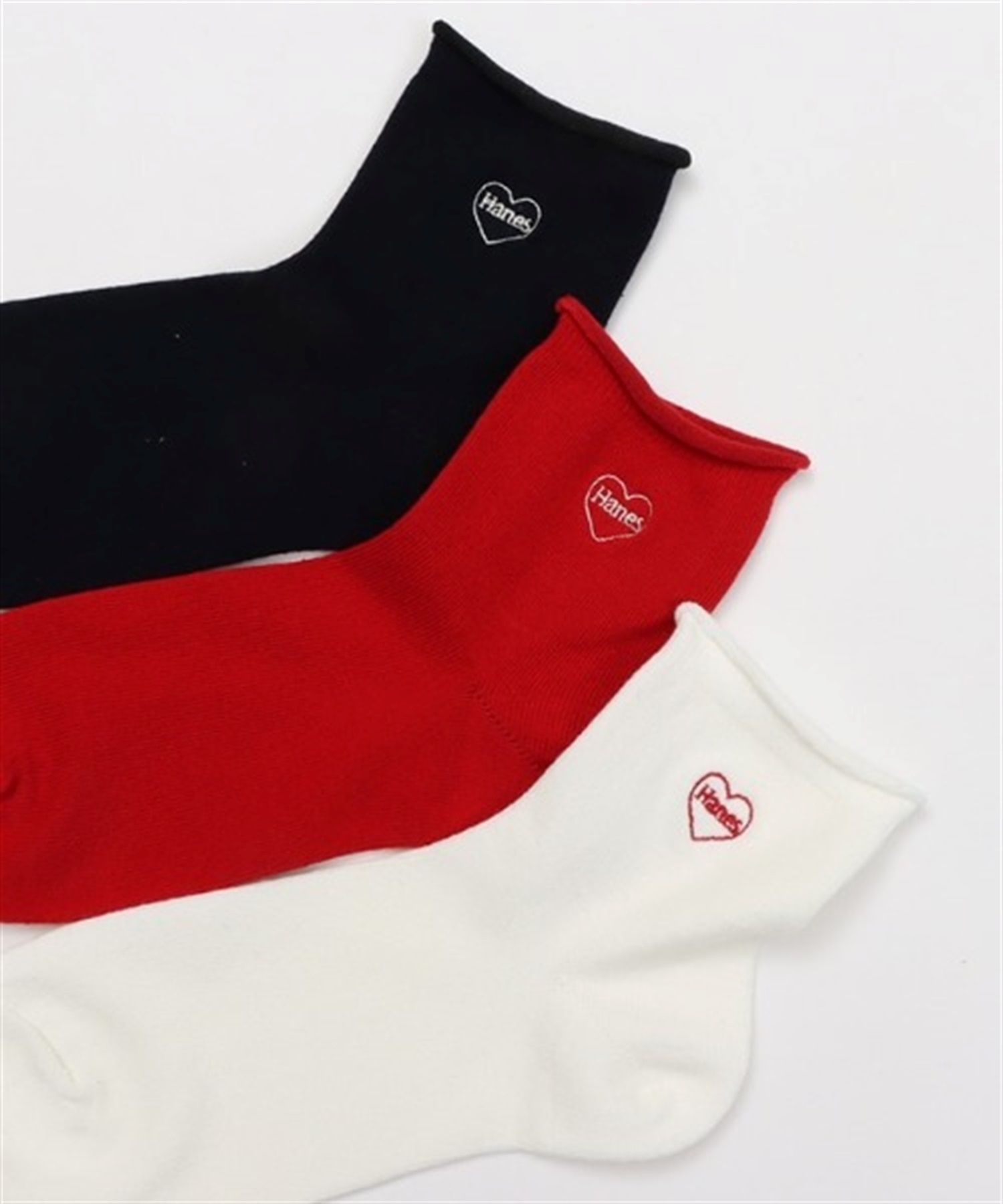 HANES ヘインズ ソックス Hanes originals クォーターレングス 3足組