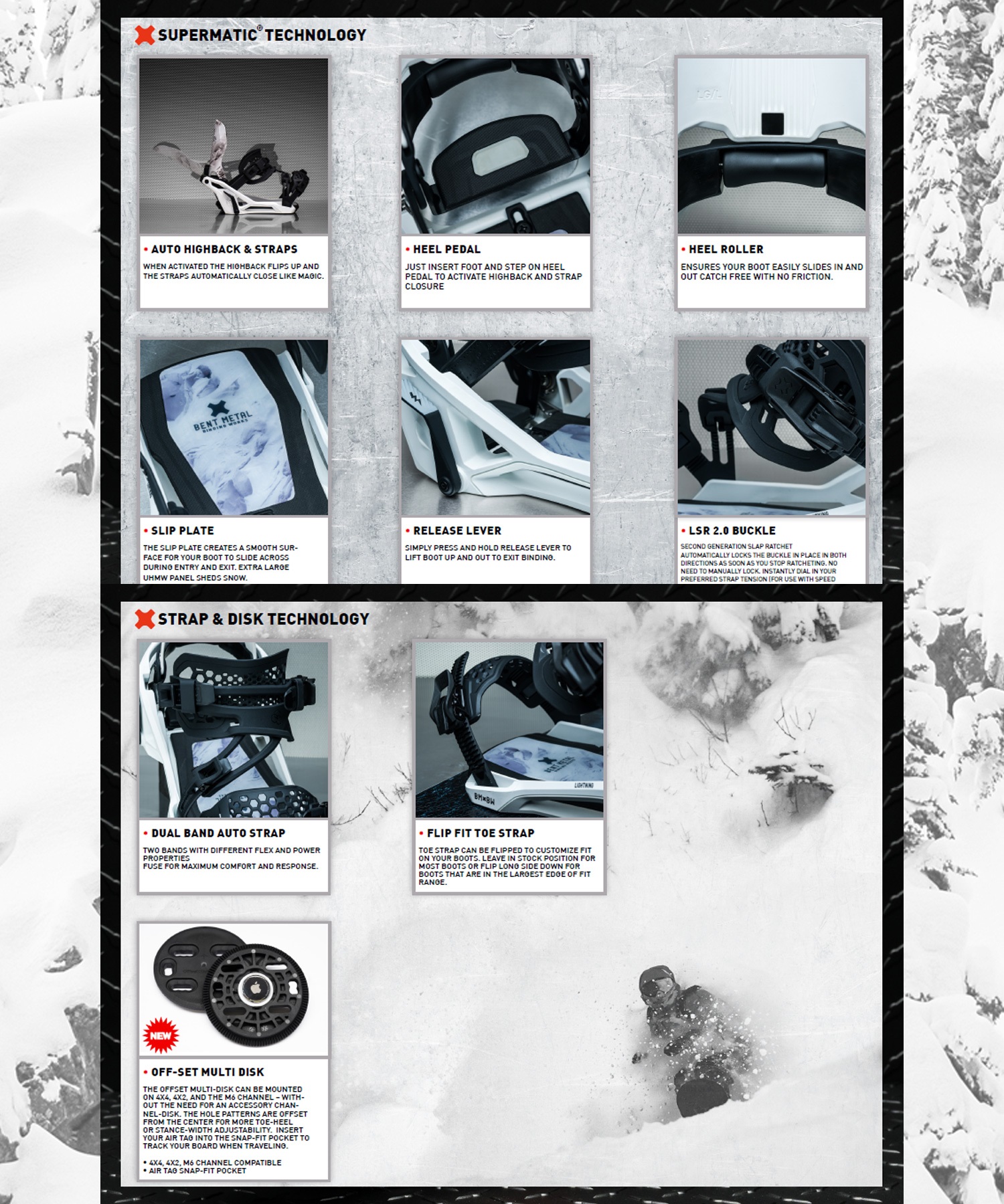 BENTMETAL ベントメタル ライトニングスーパーマチック LIGHTNING SUPERMATIC スノーボード バインディング ビンディング ユニセックス 26-27 早期購入(WHITE-M)