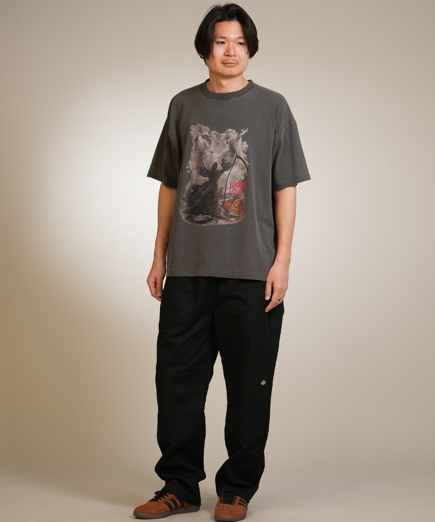 LURKING CLASS ラーキングクラス 半袖 Tシャツ メンズ WOLVES DAMAGED
